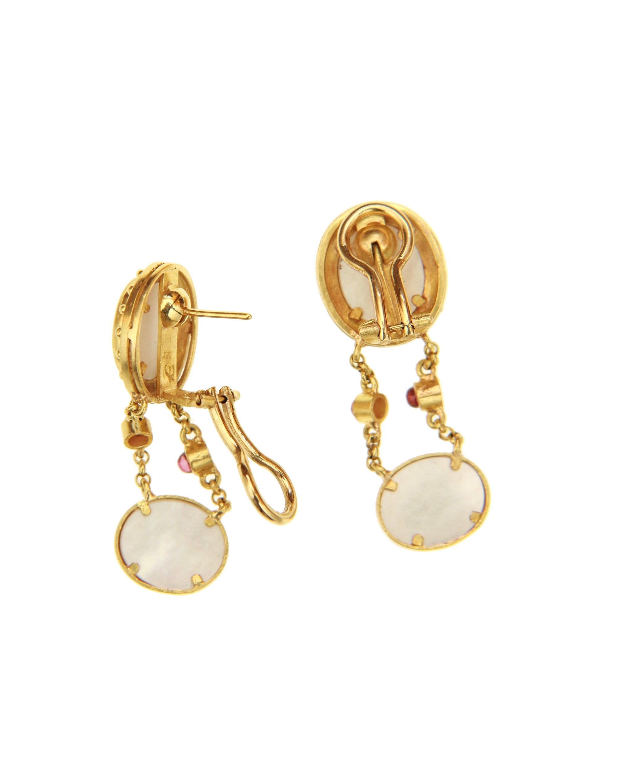 Mauve Venetian Glass Intaglio 'Isadora' Earrings