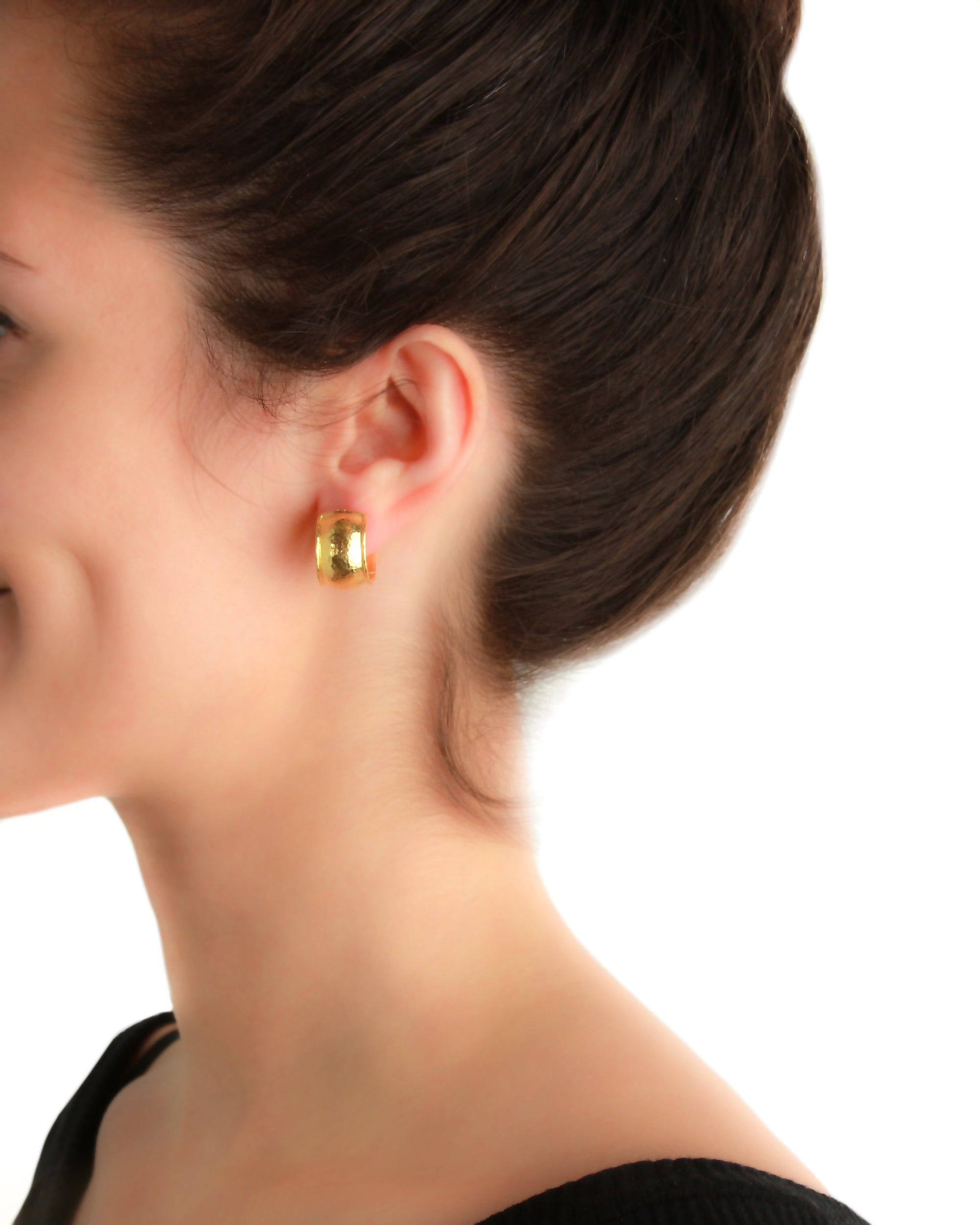 Curved Wide Hoop Earrings