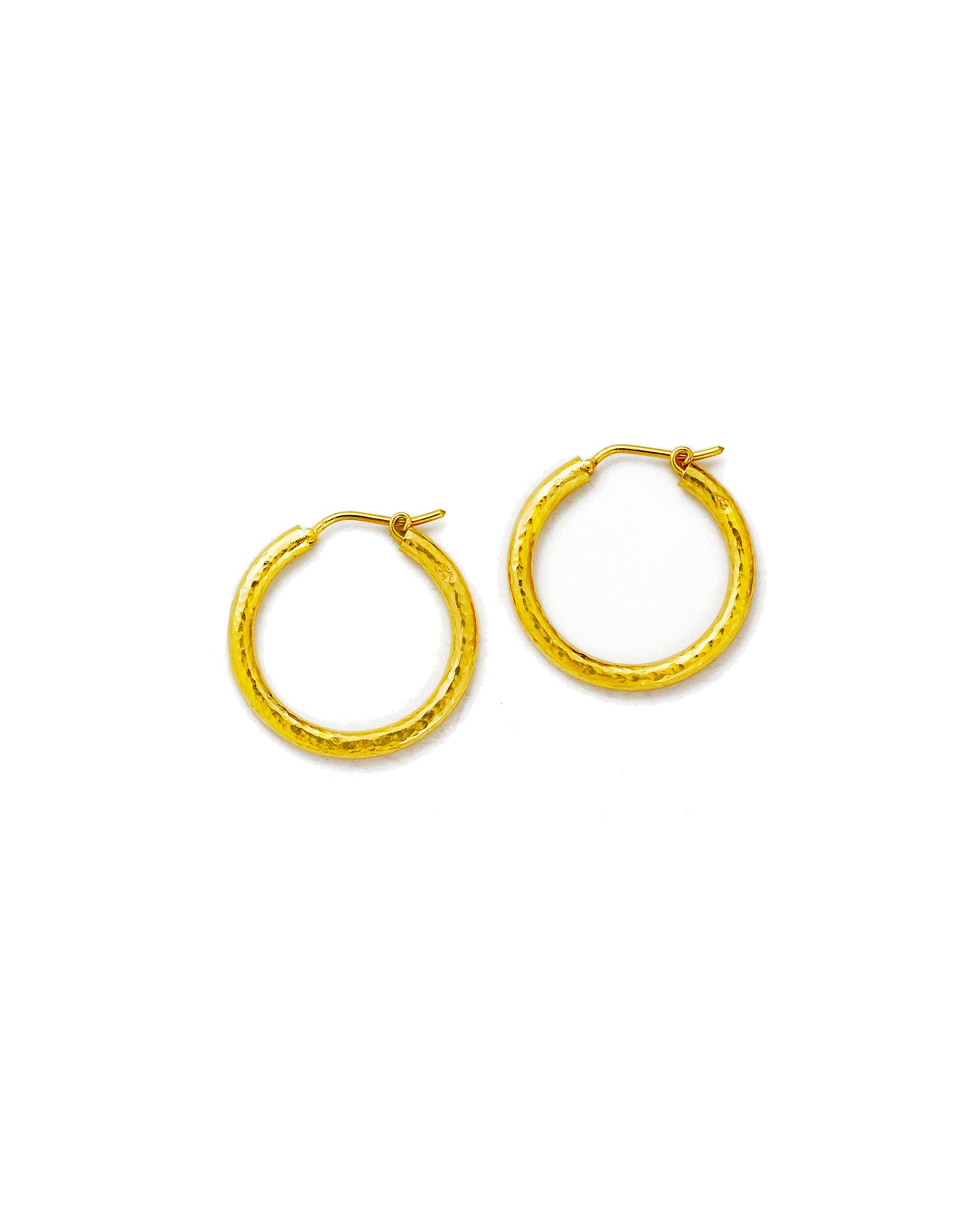 Giant Hammered Hoop Earrings