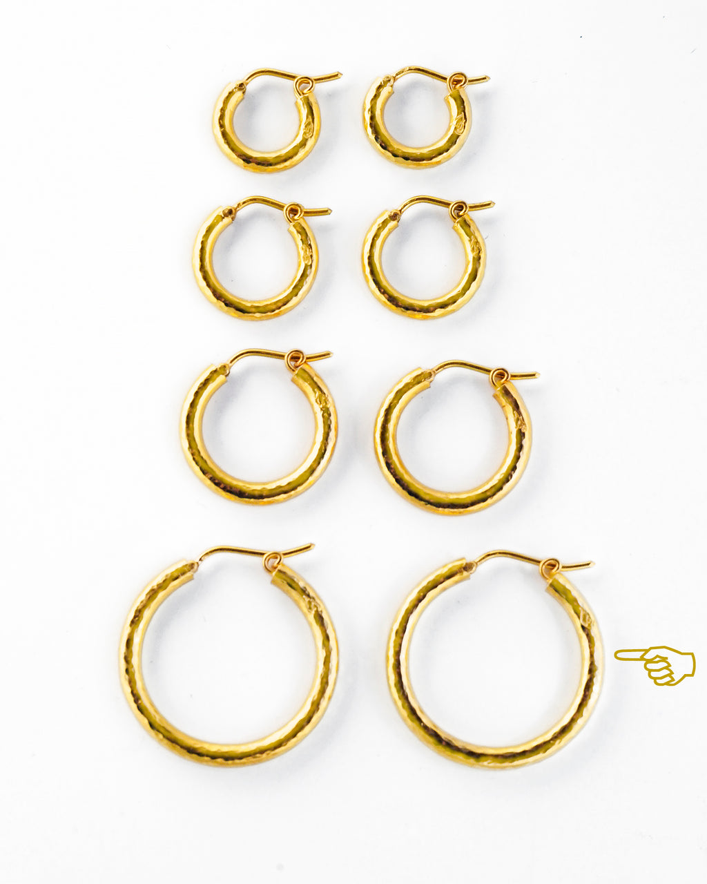 Giant Hammered Hoop Earrings