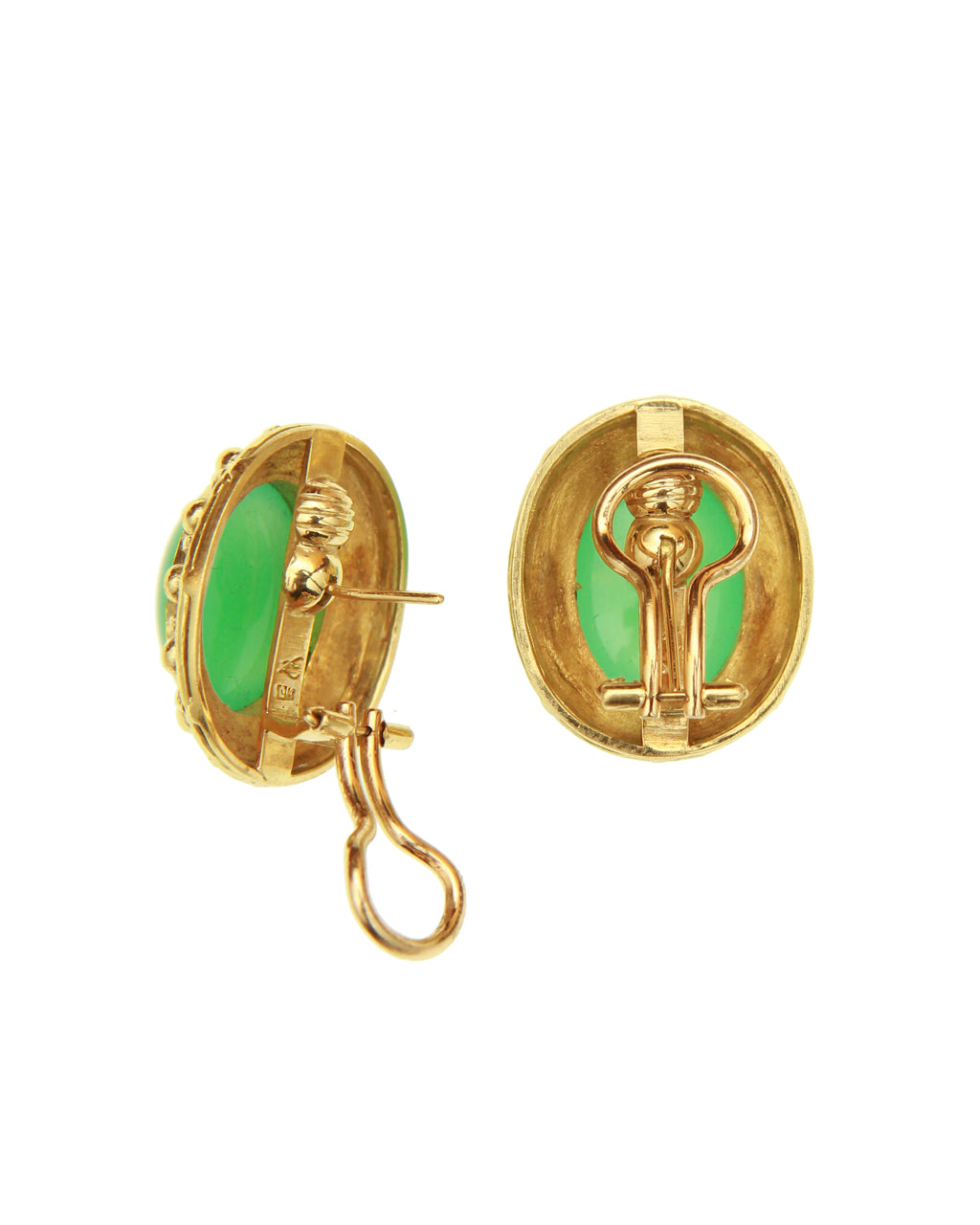 Round Chrysoprase Earrings