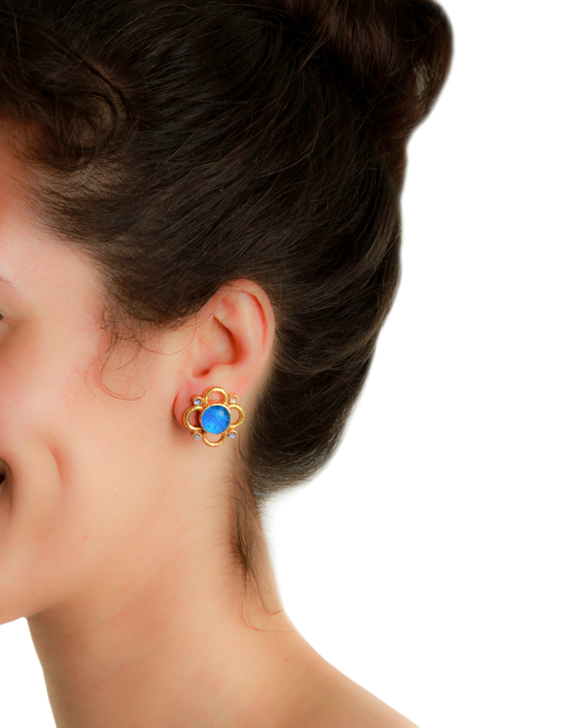 Peacock 'Cab Putto and Duck' Earrings