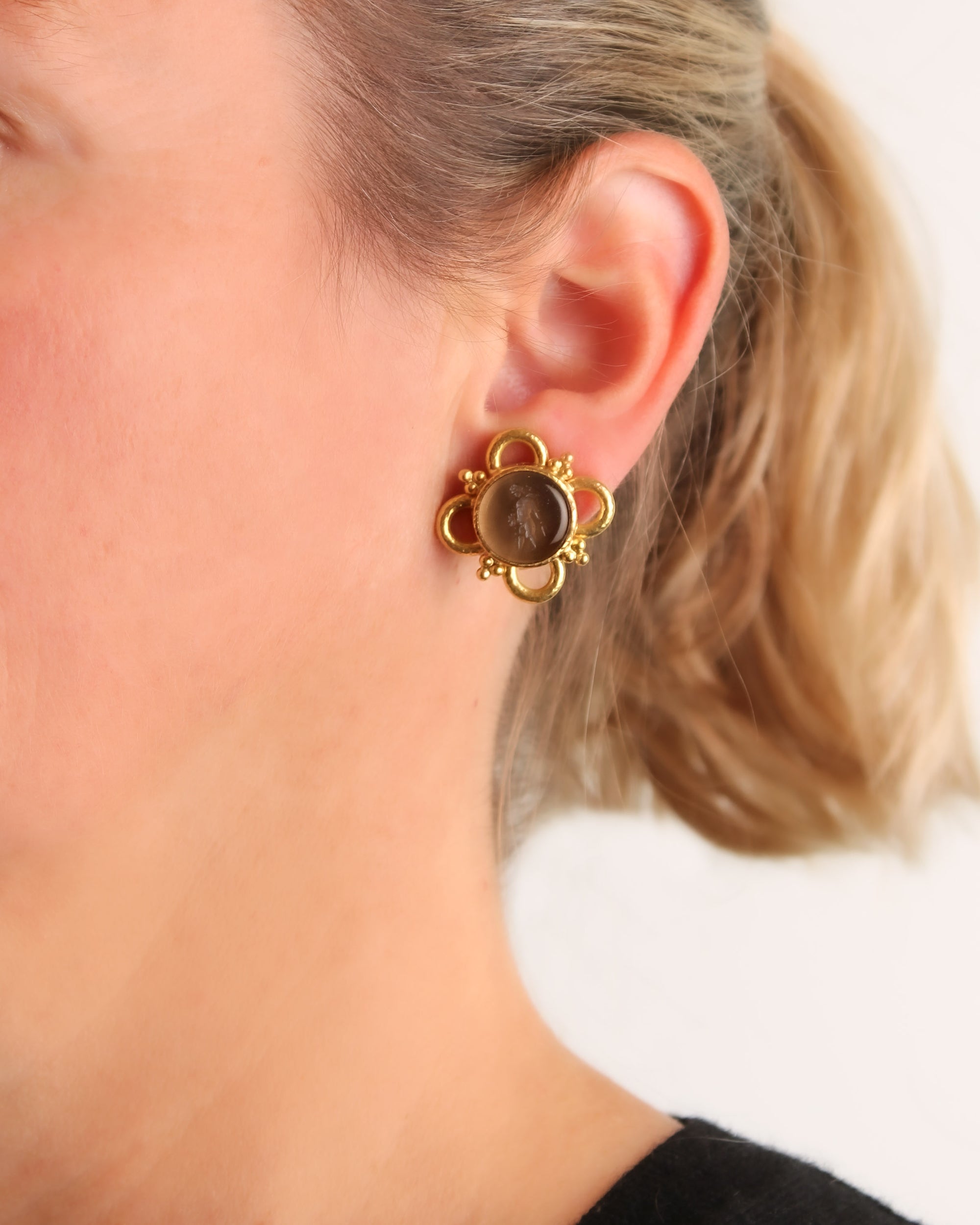 Bronze 'Putto with Arrow' Earrings