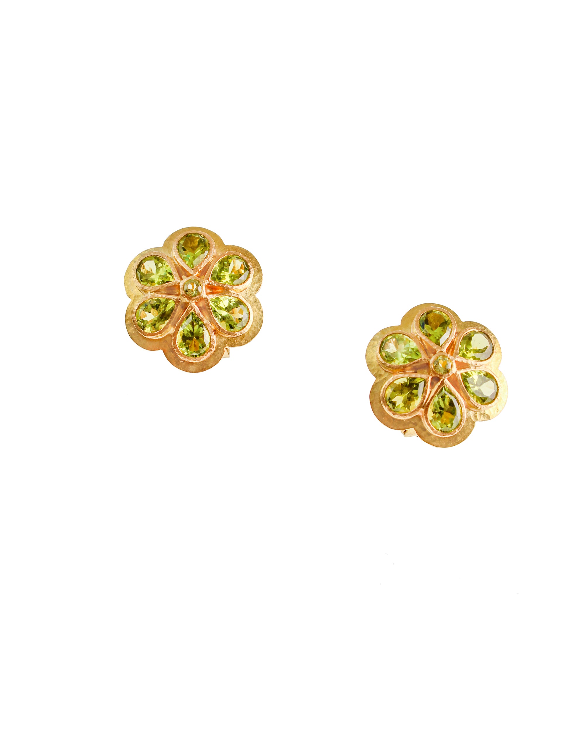 Peridot Daisy Earrings