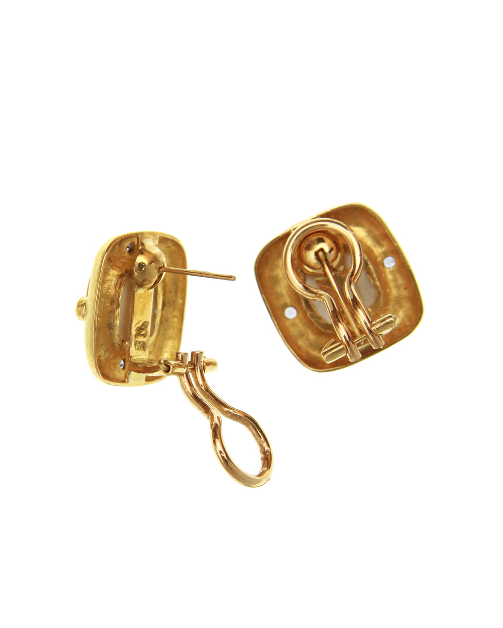 Amber 'Square Putto' Earrings