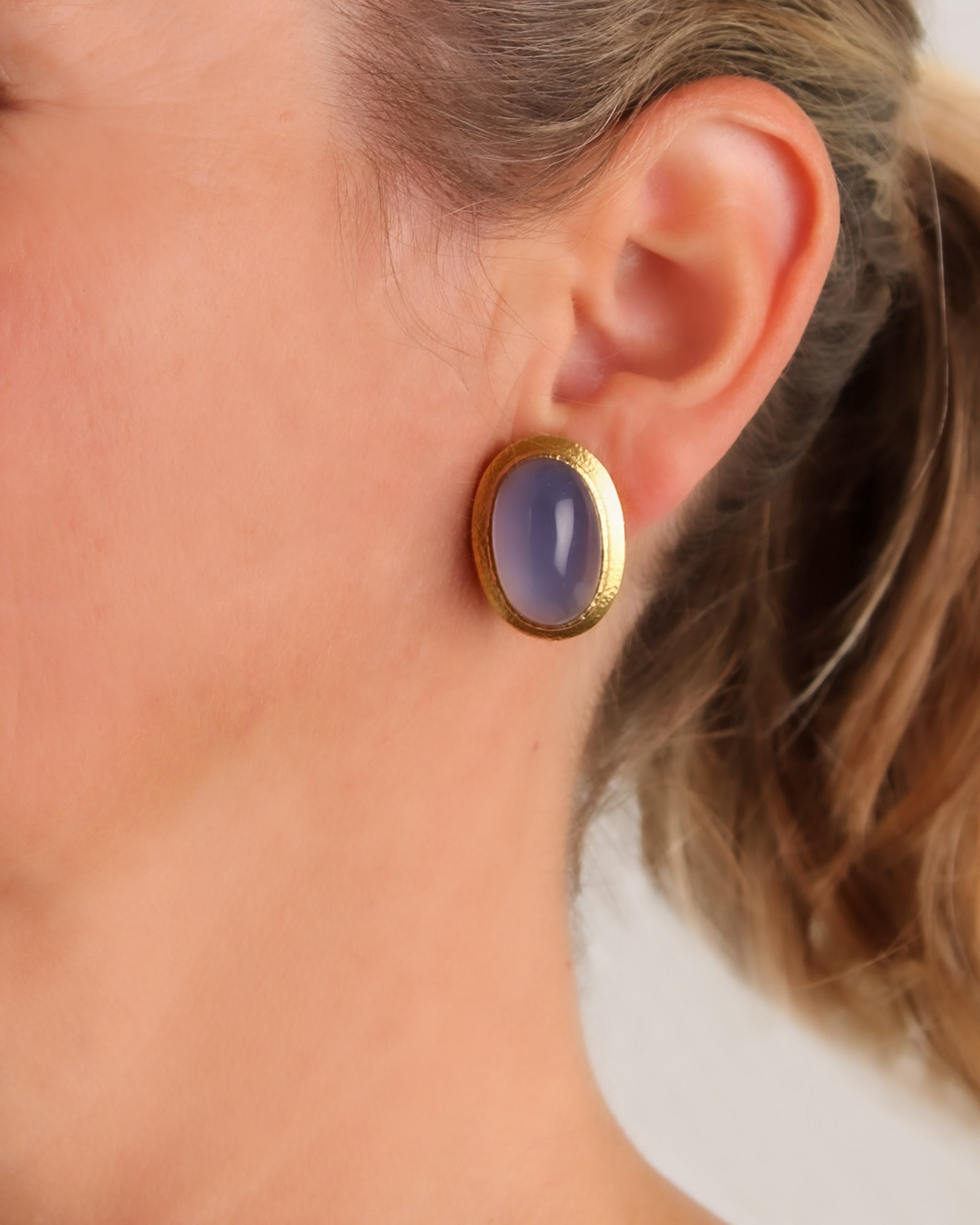 Blue Chalcedony Earrings