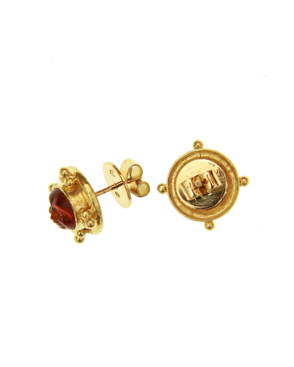 Amber 'Man-in-the-Moon' Stud Earrings