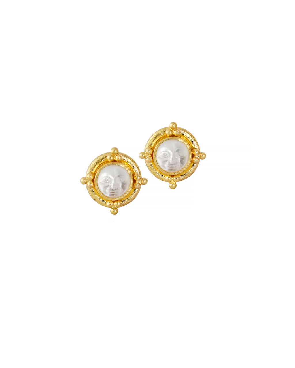 Crystal 'Man-in-the-Moon' Stud Earrings