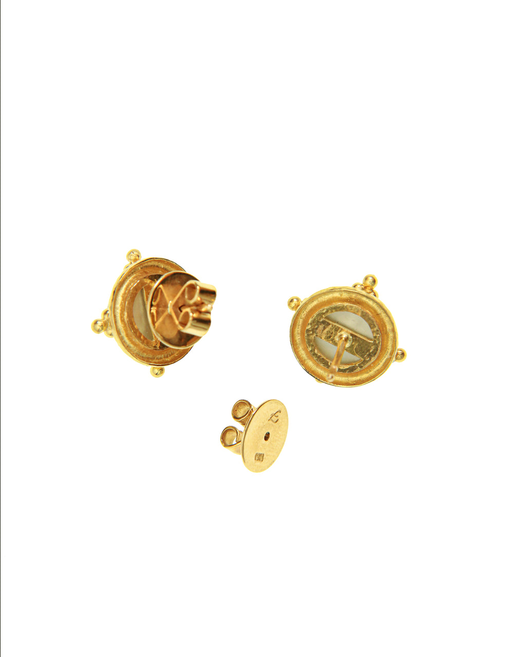 Amber 'Man-in-the-Moon' Stud Earrings