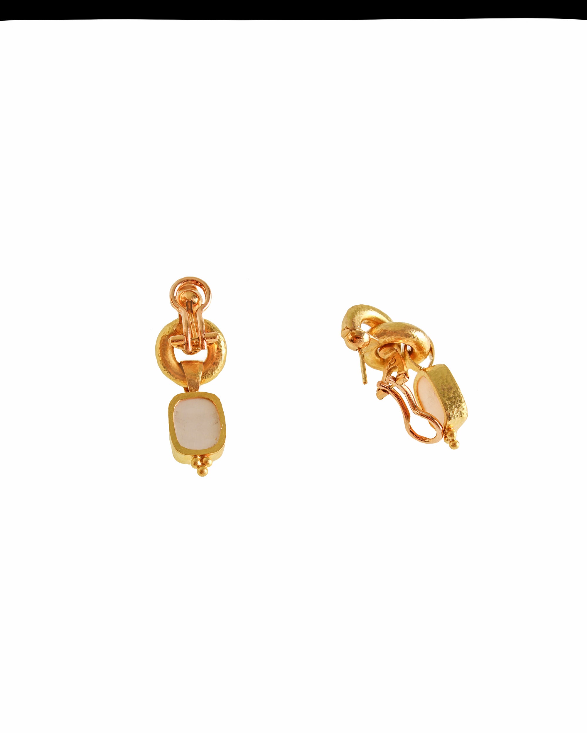 Lime 'God and Pillar' Cheerio Drop Earrings