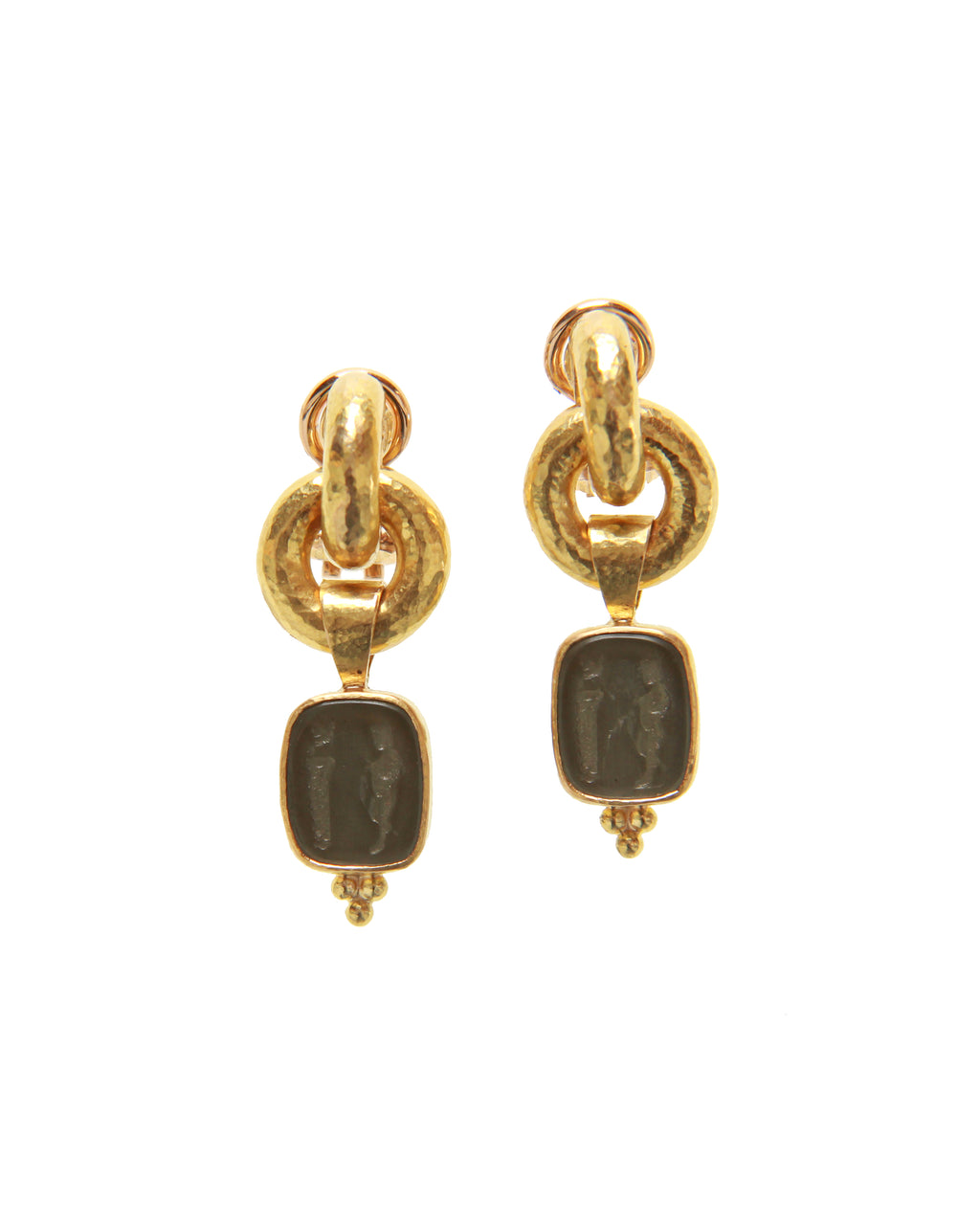 Smoke 'God and Pillar' Cheerio Drop Earrings