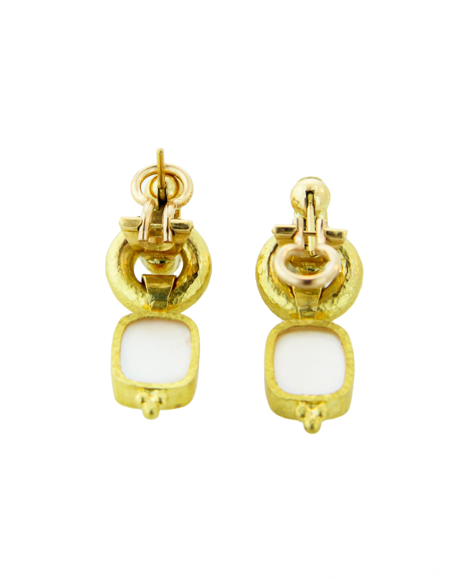 Amber 'God and Pillar' Cheerio Drop Earrings