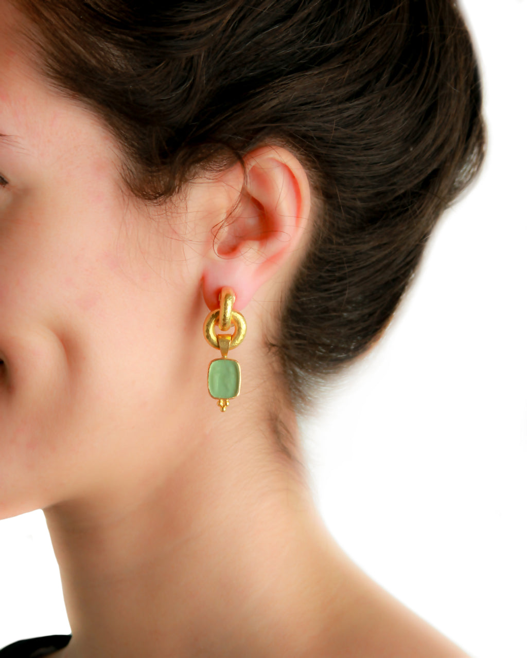 Amber 'God and Pillar' Cheerio Drop Earrings
