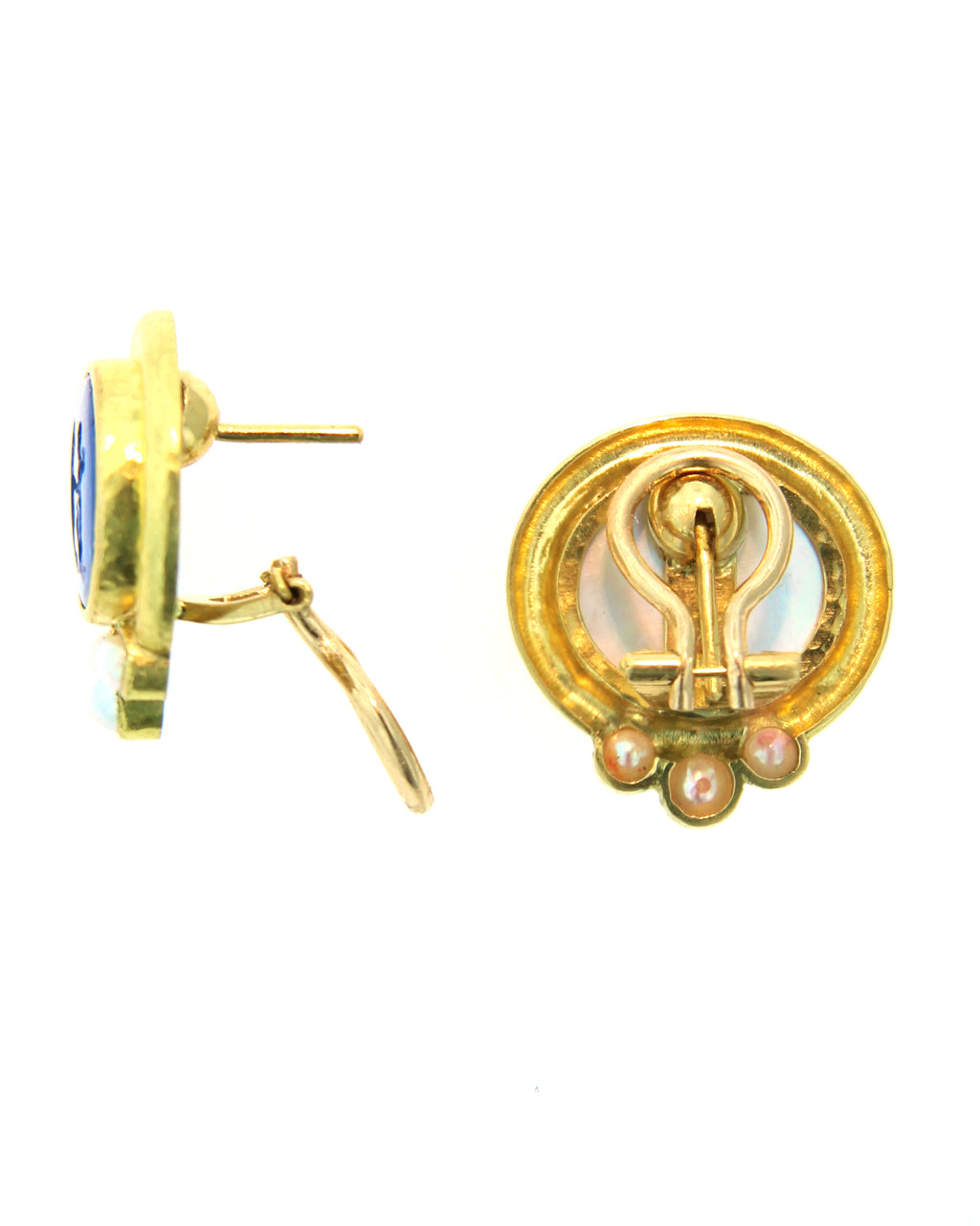 Cerulean 'Lion and Putto' Earrings