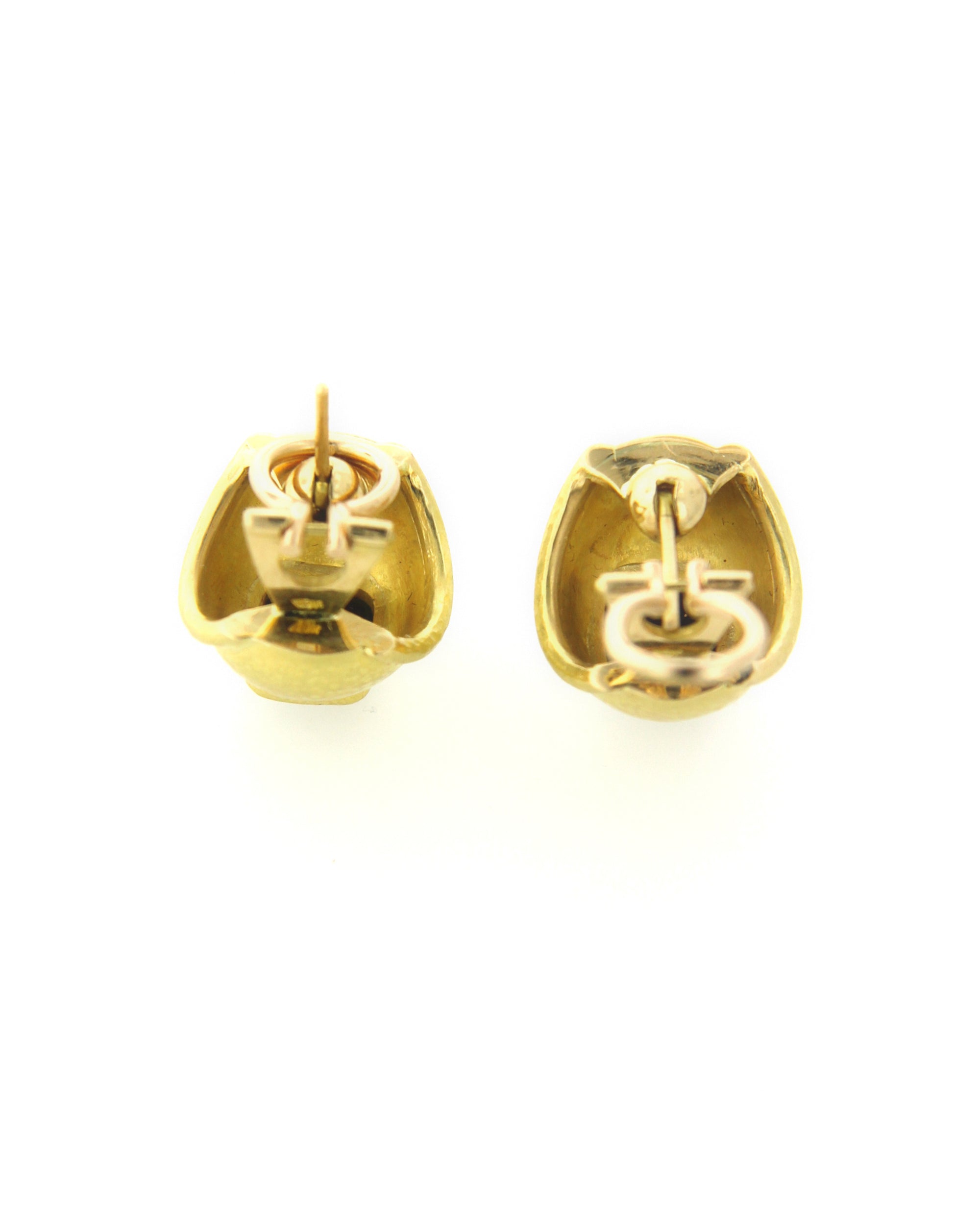 Black 'Quadrato Antico' Puff Earrings