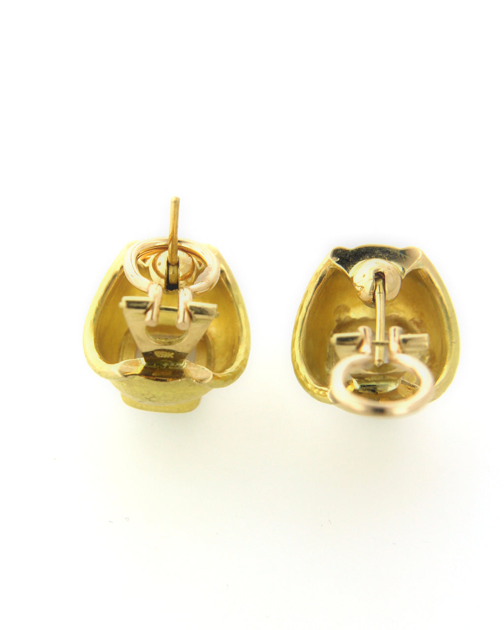 Light Aqua 'Quadrato Antico' Puff Earrings