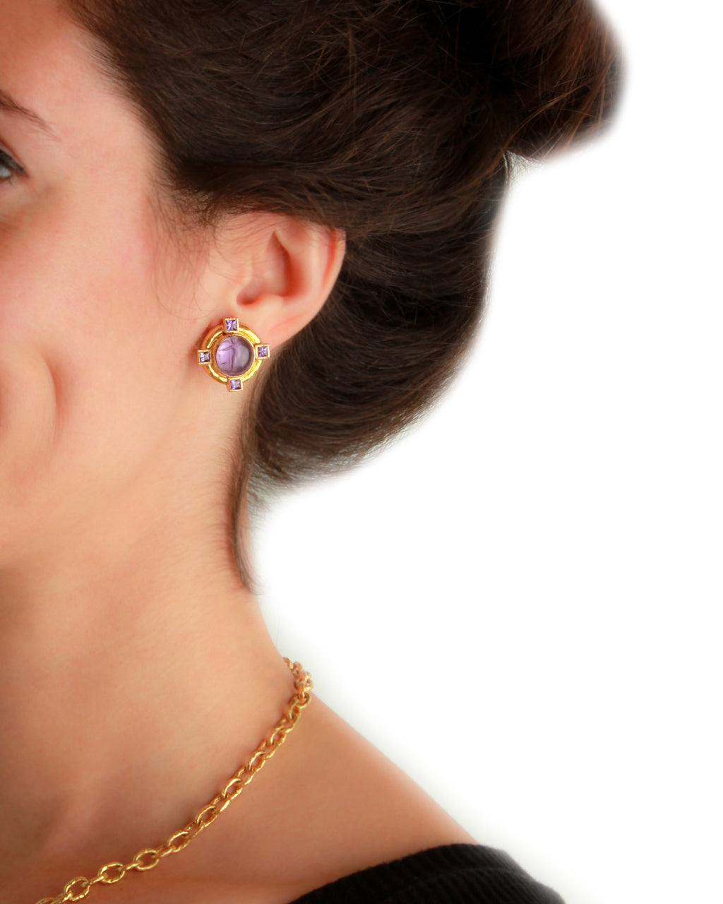 Bronze 'Cab Putto and Duck' Earrings