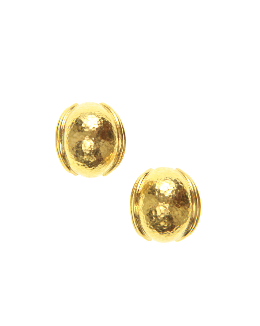 Small Gold Puff Earrings
