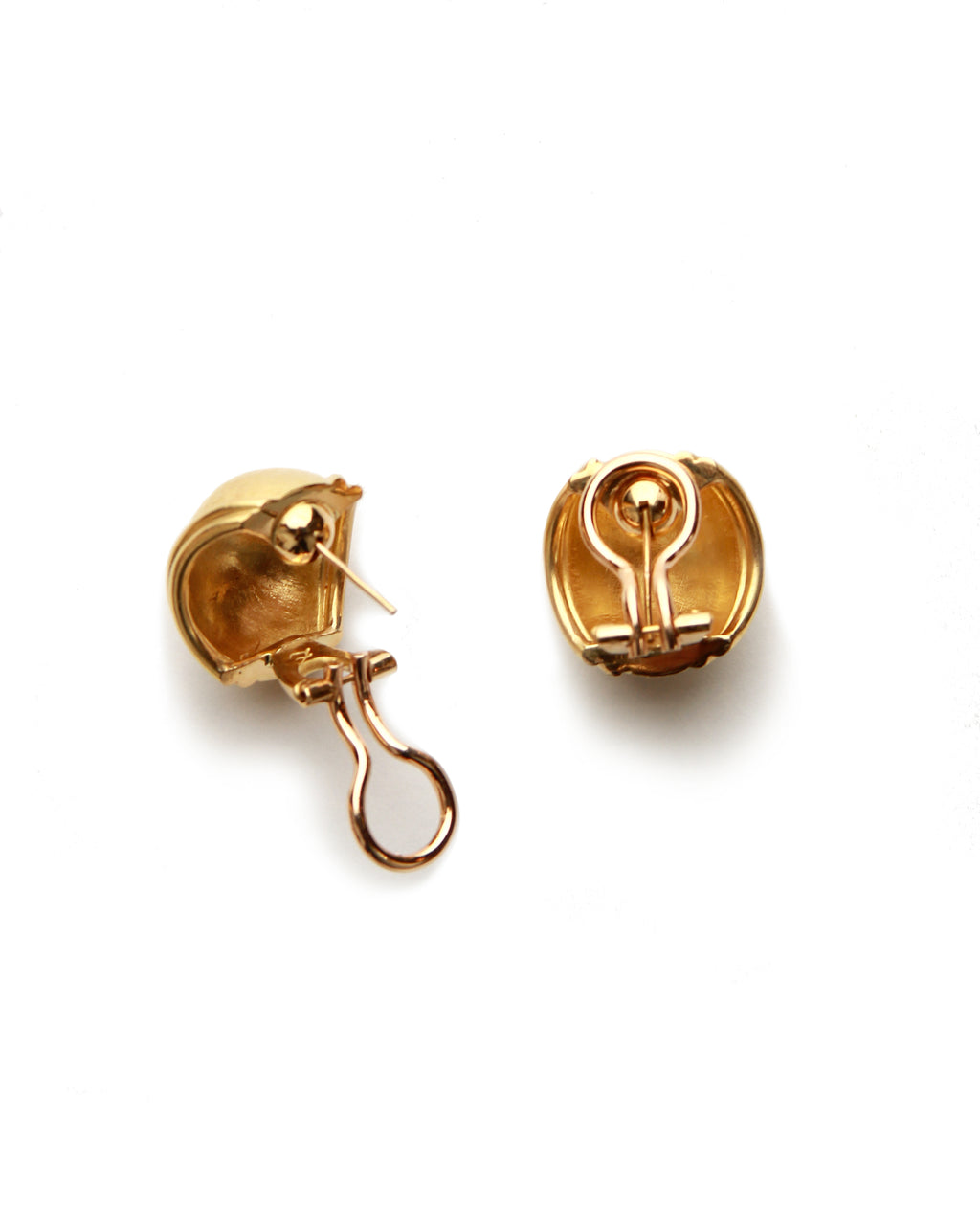 Small Gold Puff Earrings