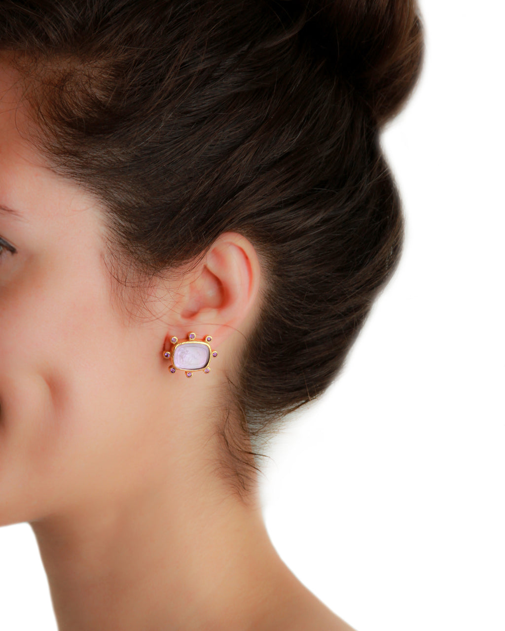 Nile 'Cherub with Two Butterflies' Earrings