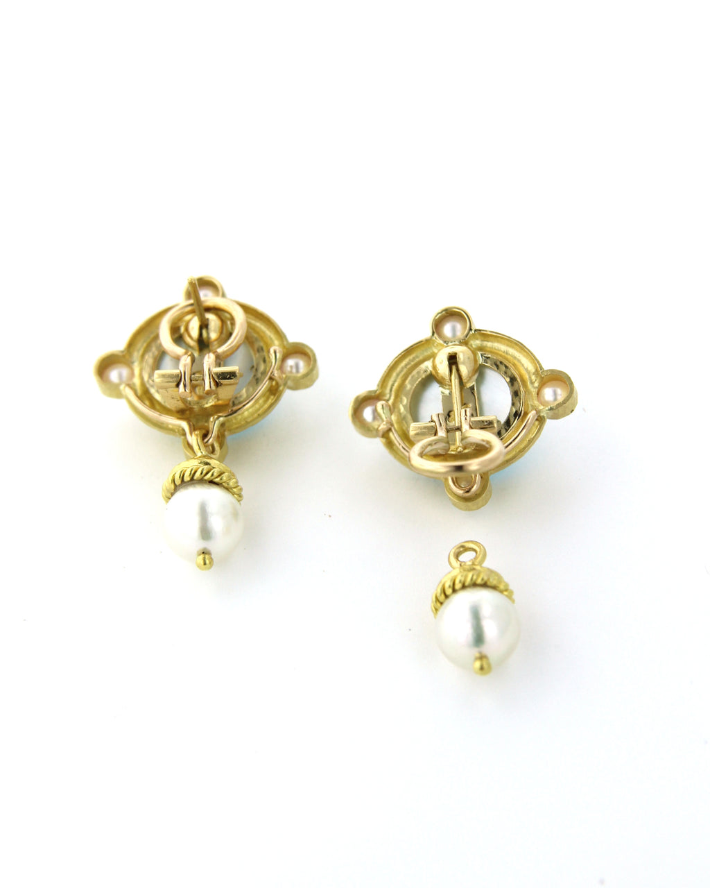 Swimming Pool 'Cabochon Quadriga' Earrings