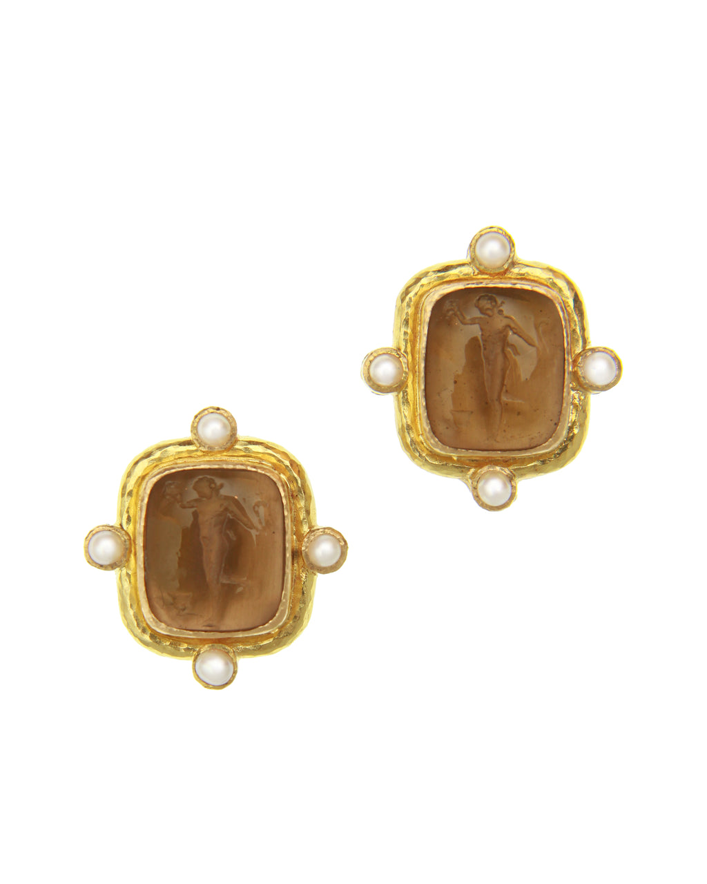 Bronze 'Greek Muse' earrings