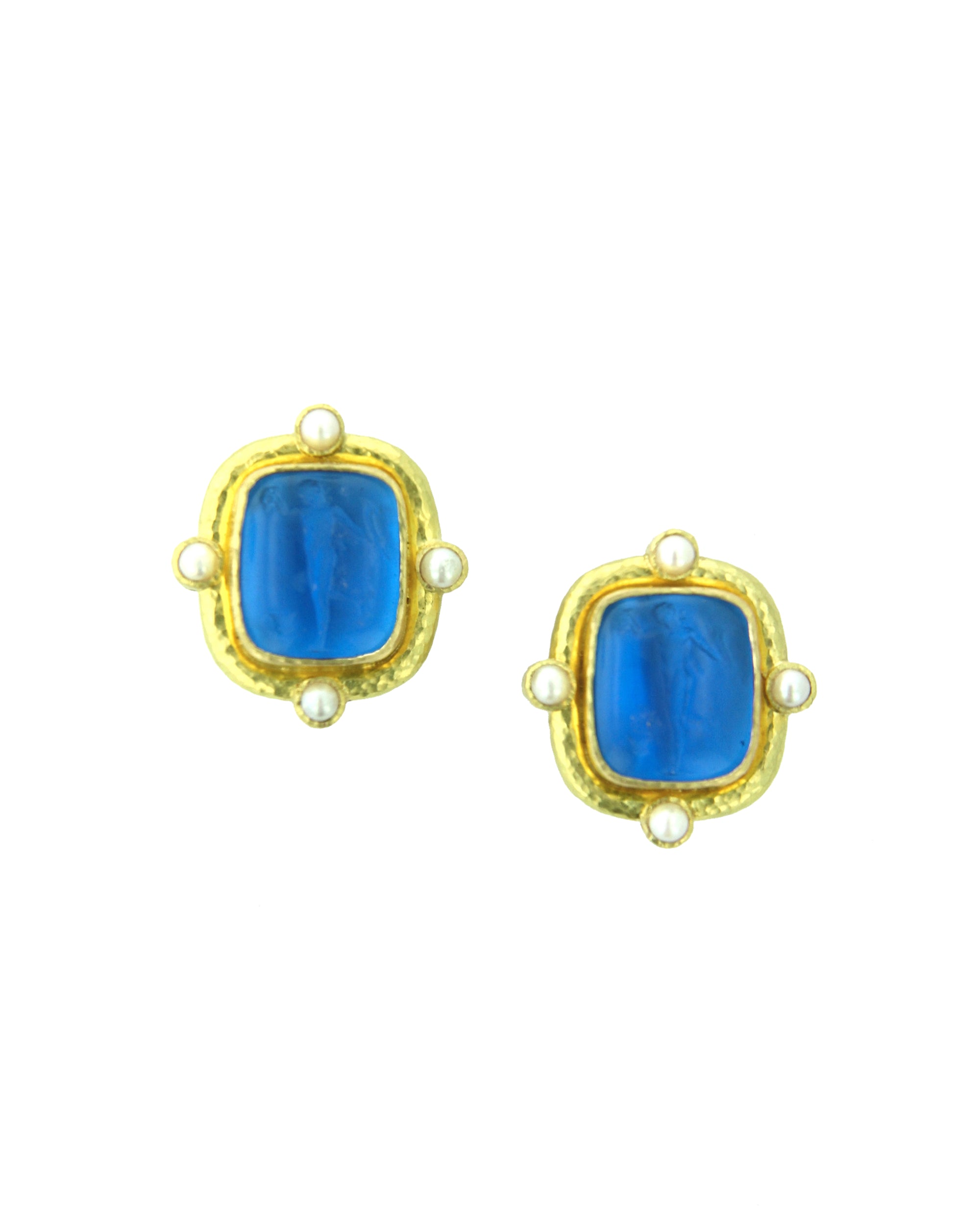 Peacock 'Greek Muse' earrings