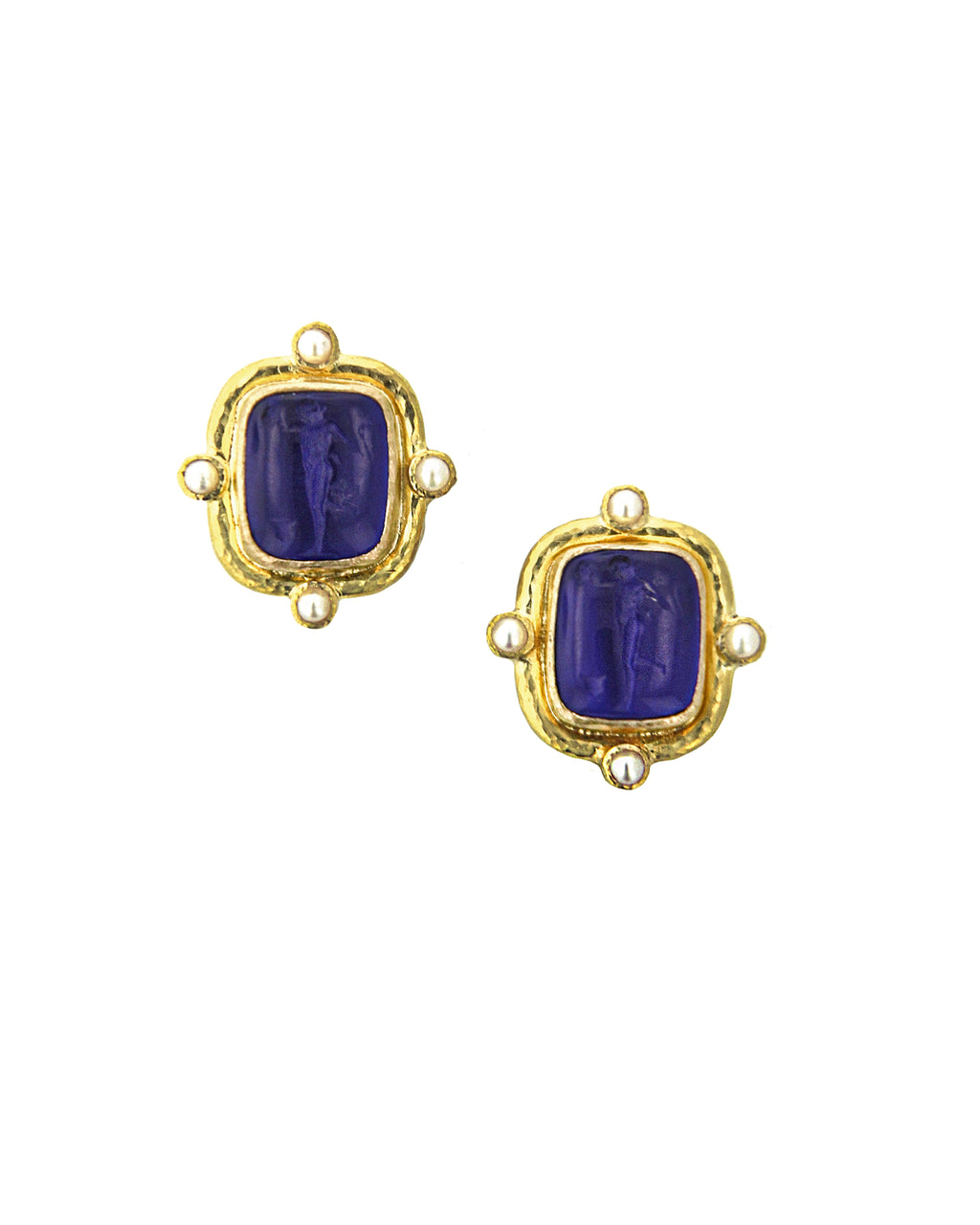 Cobalt 'Greek Muse' earrings