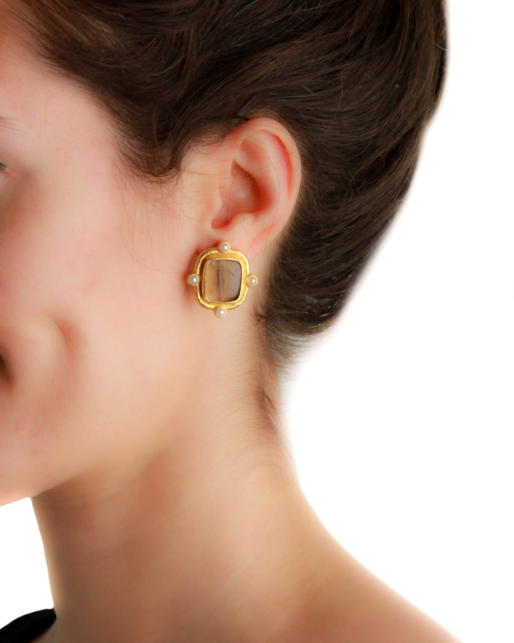 Cobalt 'Greek Muse' earrings