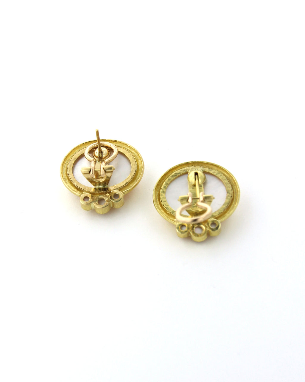 Light Amber 'Reverse Cabochon Goddess' Earring