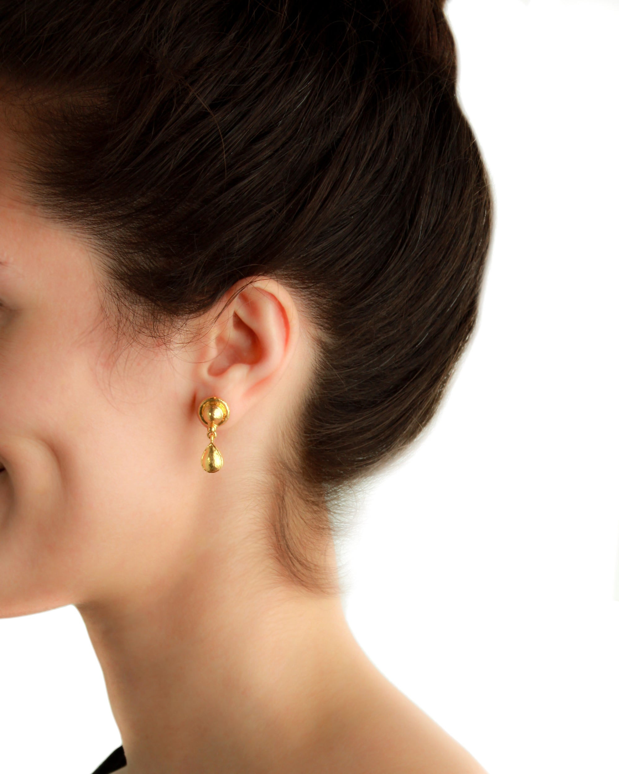 Gold Drop Stud Earring