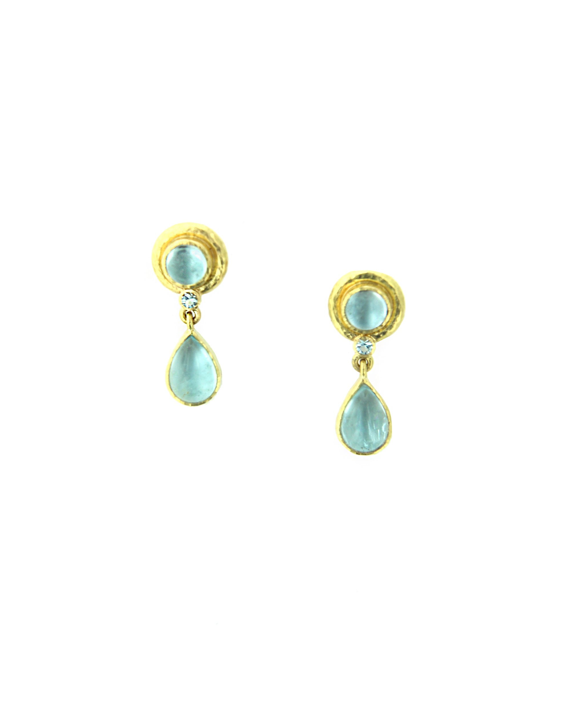 Aquamarine Drop Stud Earrings