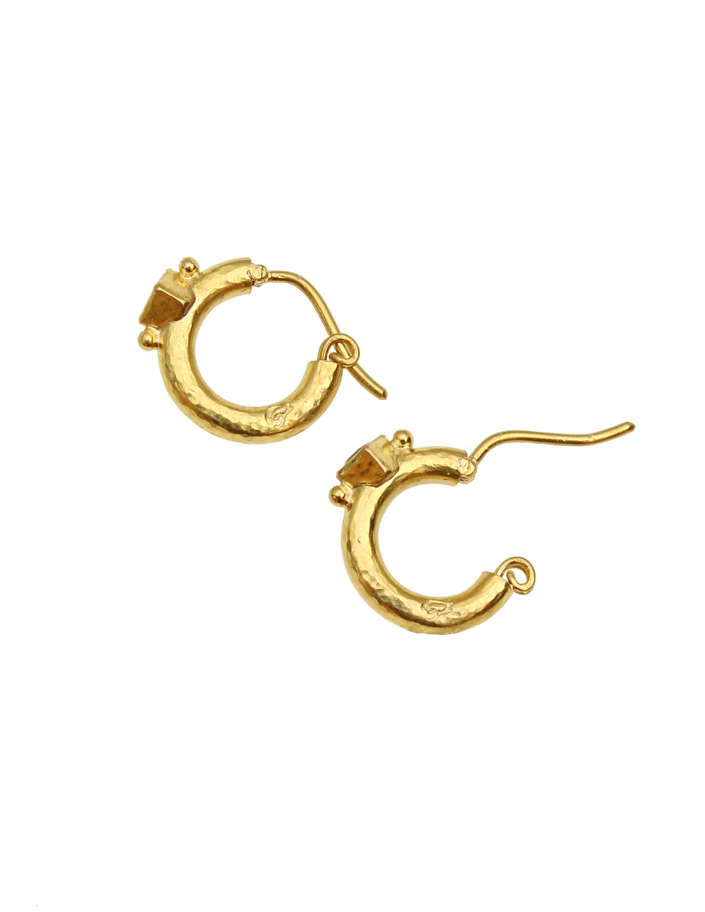 Blue Sapphire Hoop Earrings