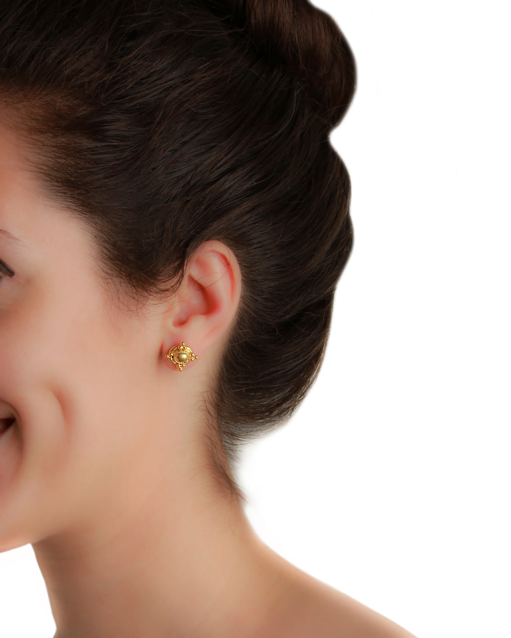 Gold Triad Stud Earring