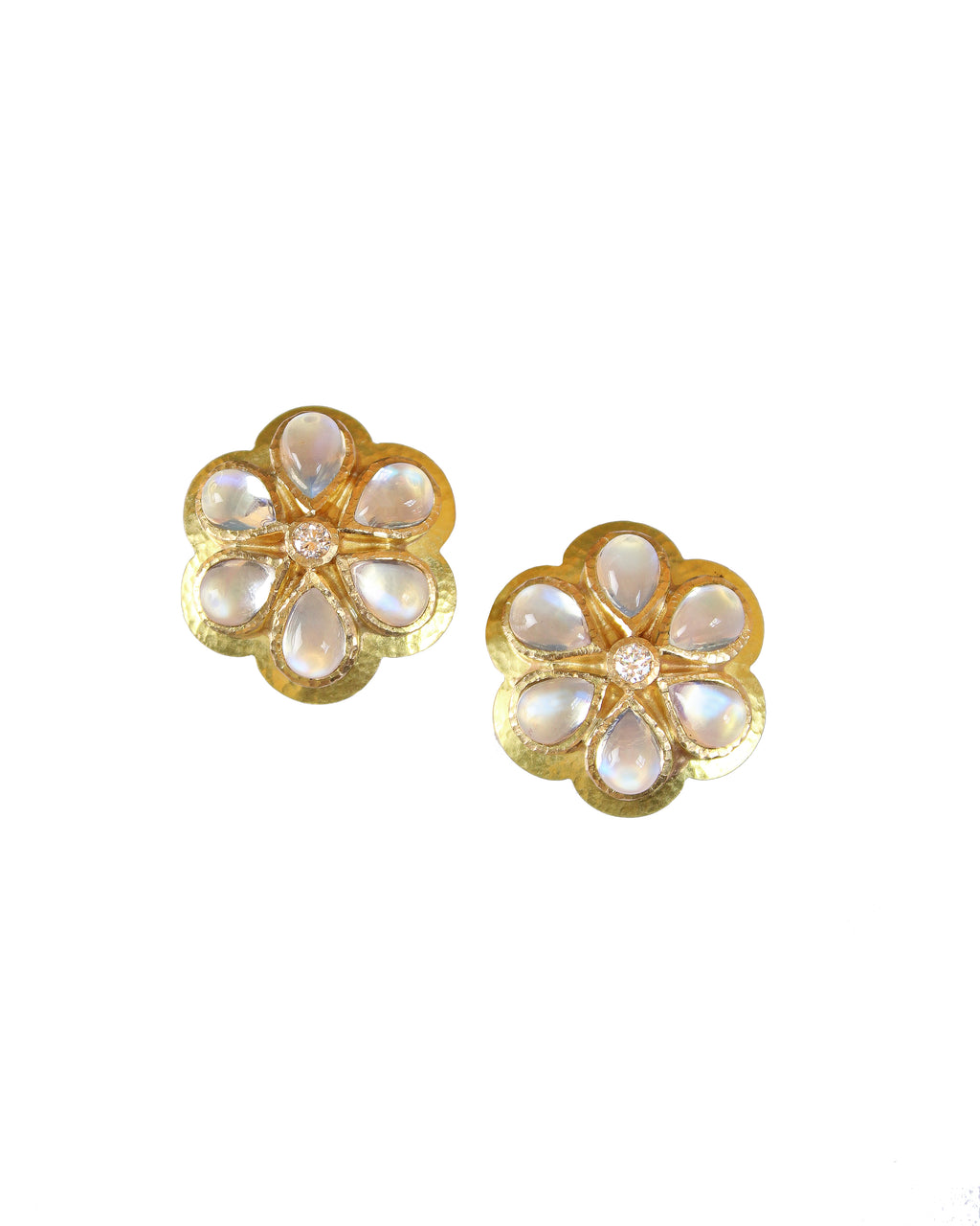 Moonstone Daisy Earrings