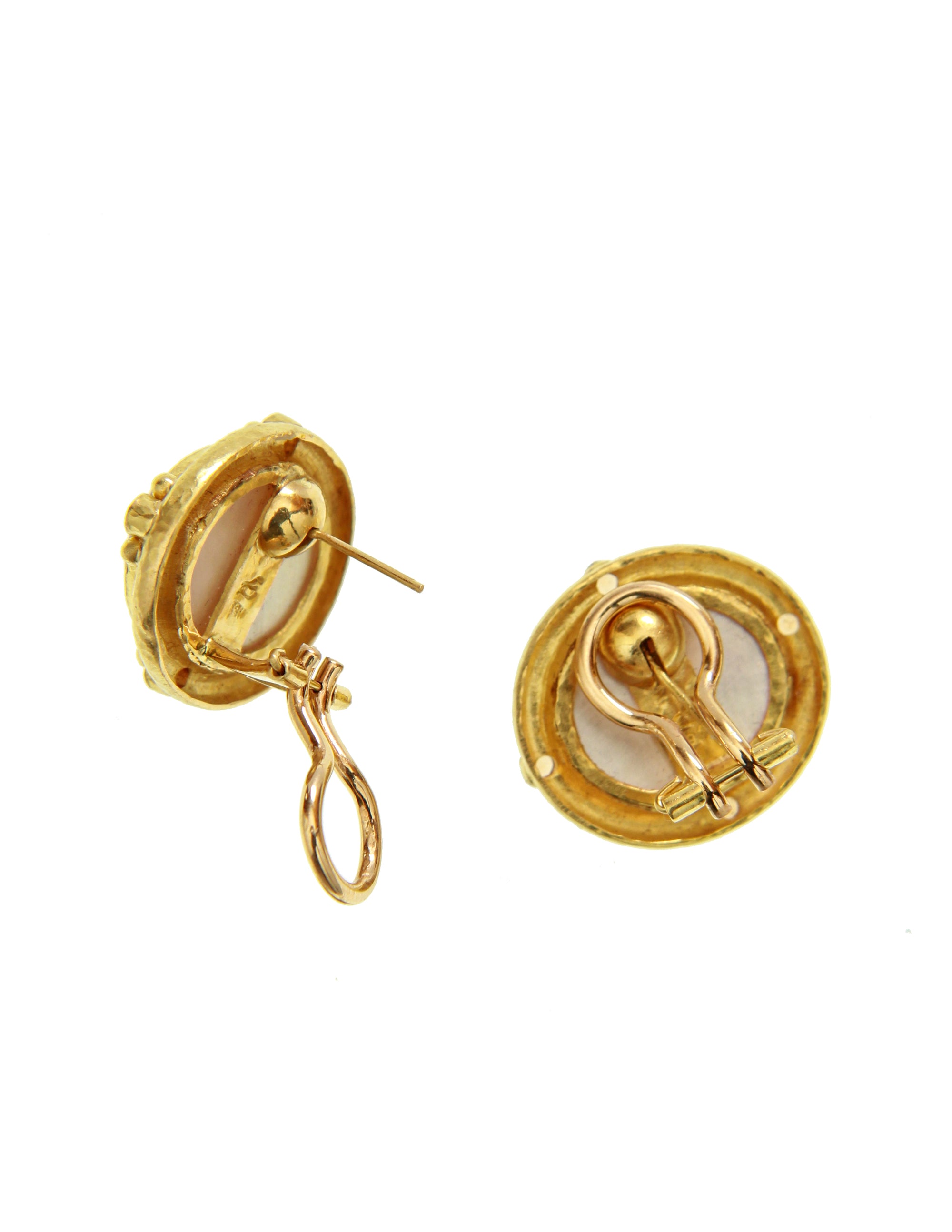 Cabochon 'Goat, Lion and Putto' Earrings