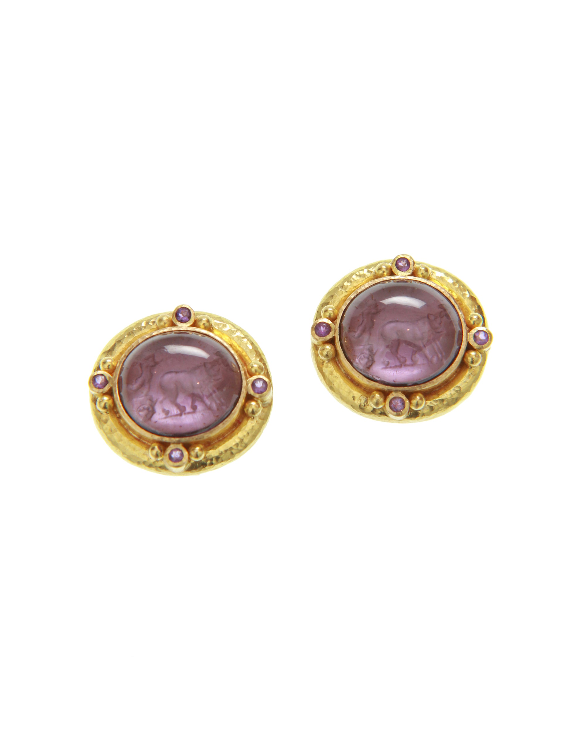 Mulberry 'Cabochon Goat, Lion & Putto' Earrings