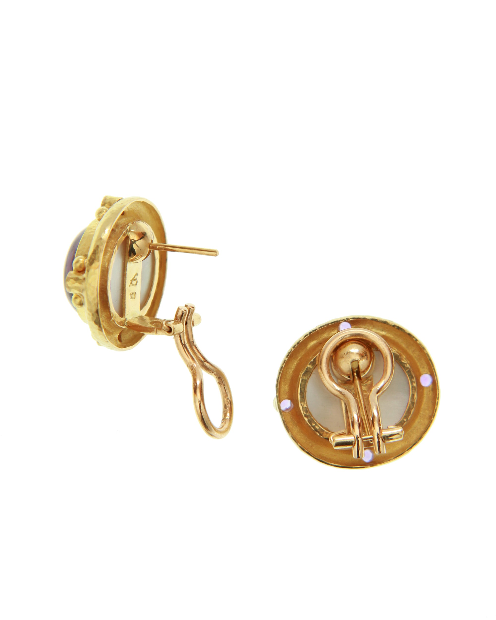 Mulberry 'Cabochon Goat, Lion & Putto' Earrings