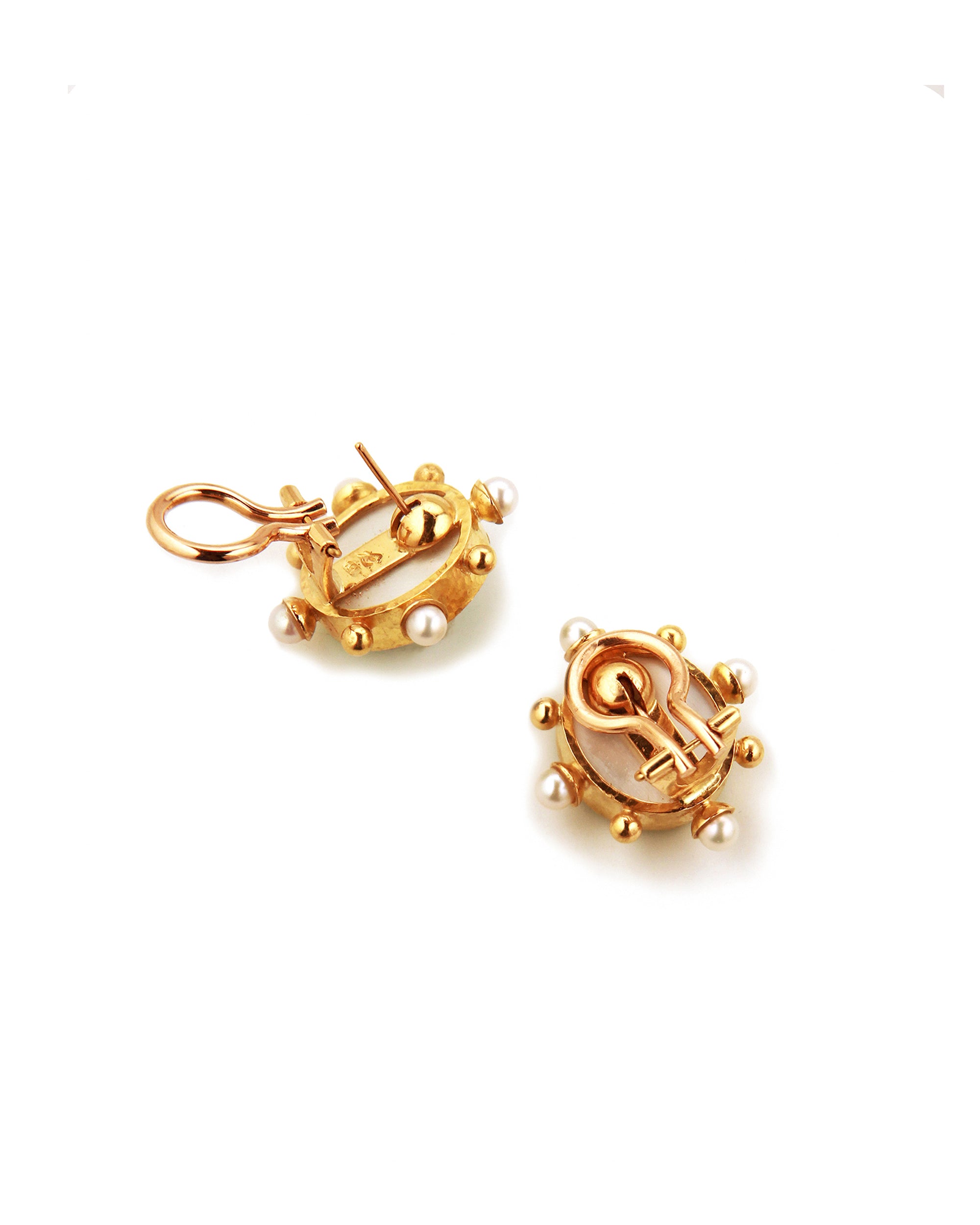 Cerulean 'Demel Bee' and Pearl Earring