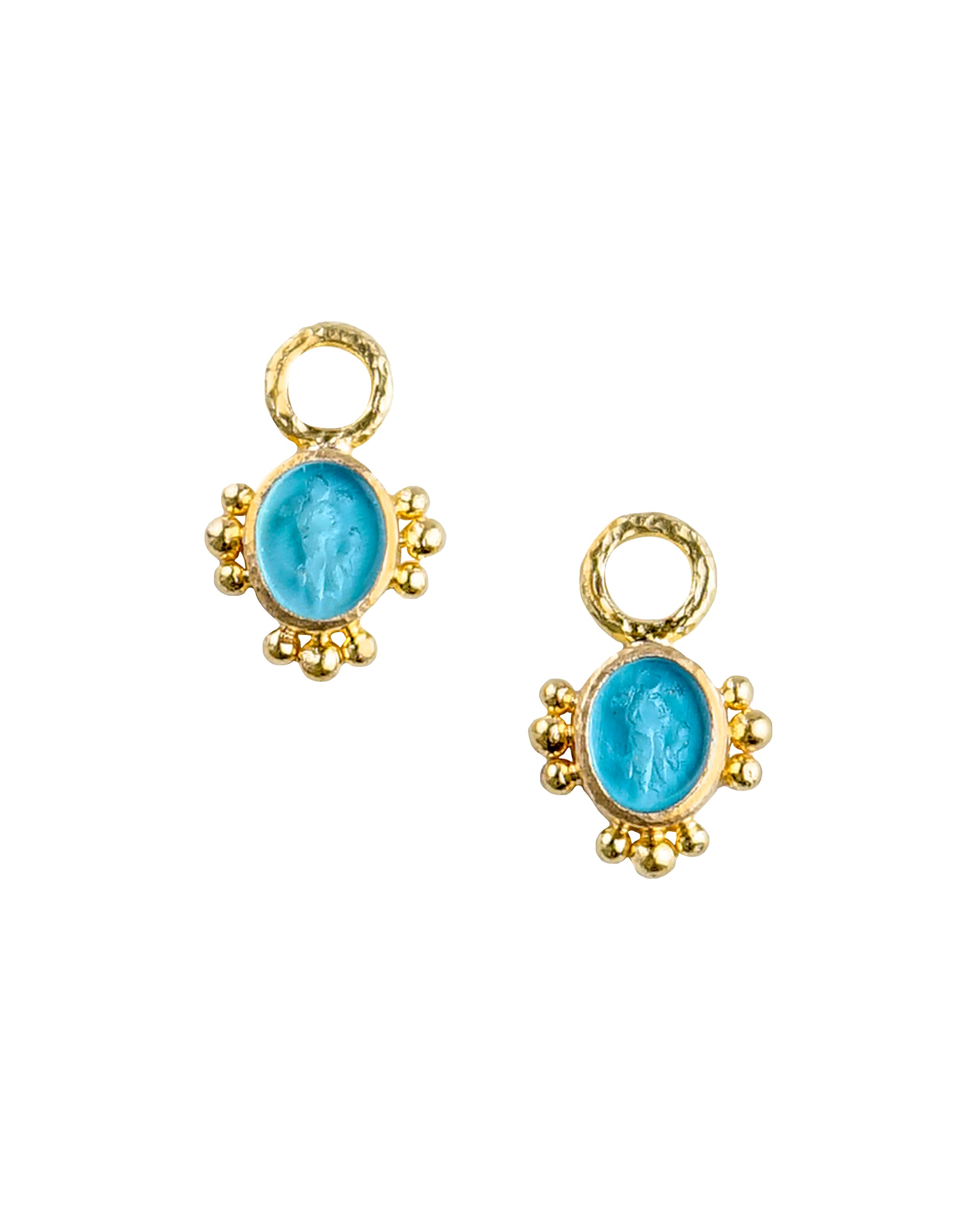 Swimming Pool 'Micro Angel & Dog' Earring Charms