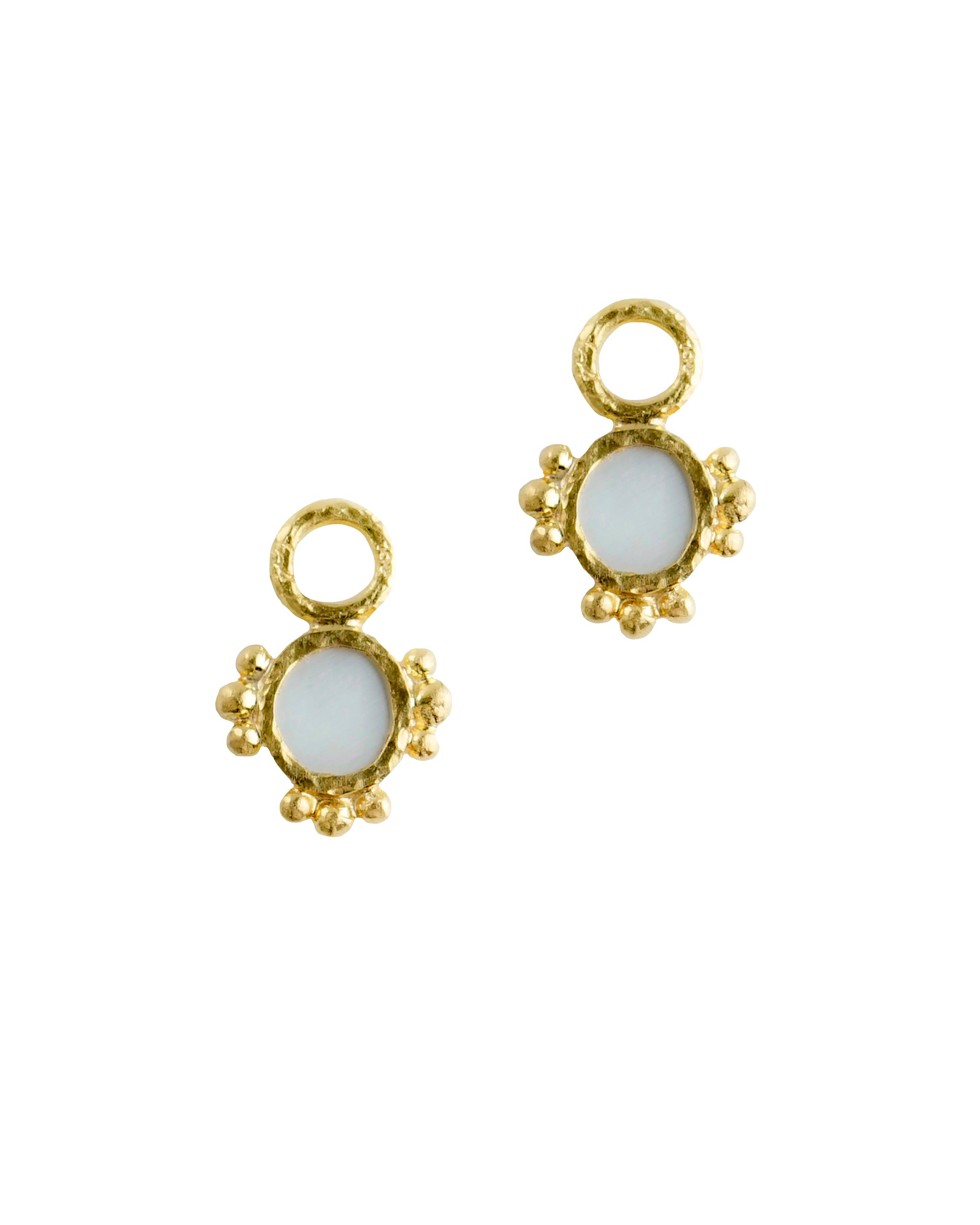 Bronze 'Micro Angel and Dog' Earring Charms