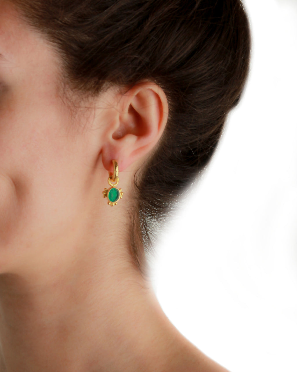 Bronze 'Micro Angel and Dog' Earring Charms