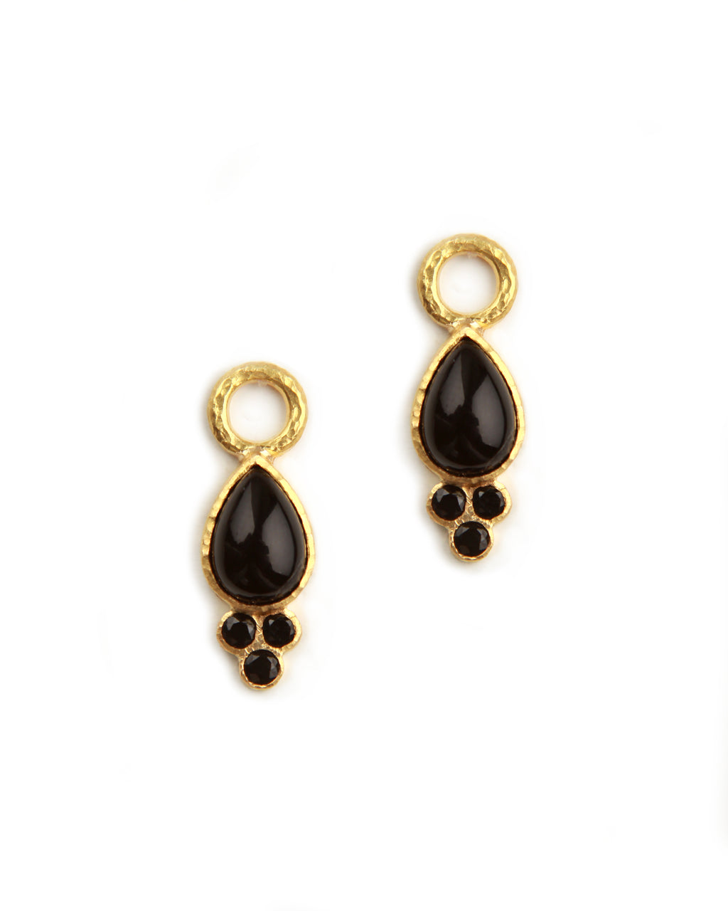 Onyx and Black Spinel Earring Charms