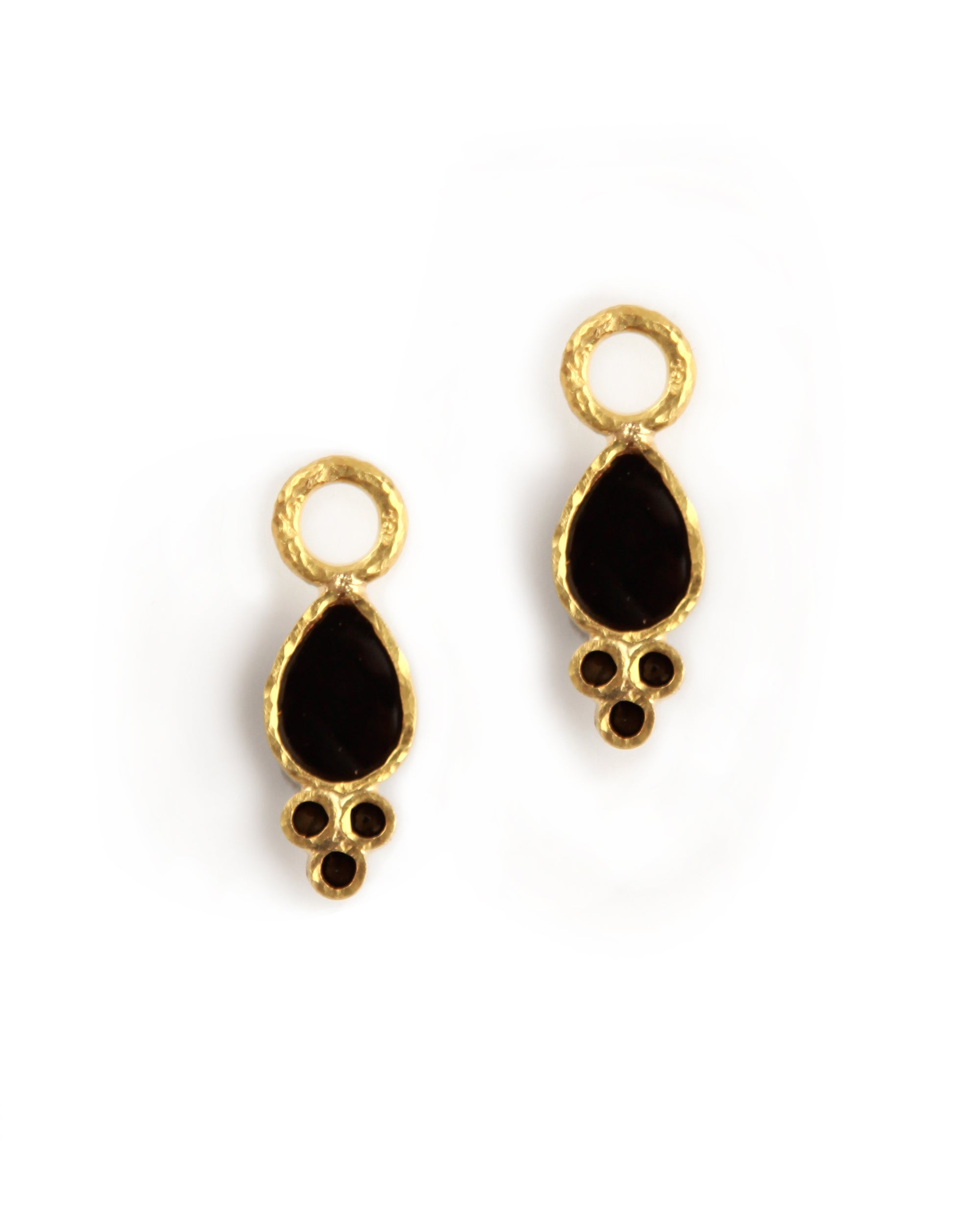 Onyx and Black Spinel Earring Charms