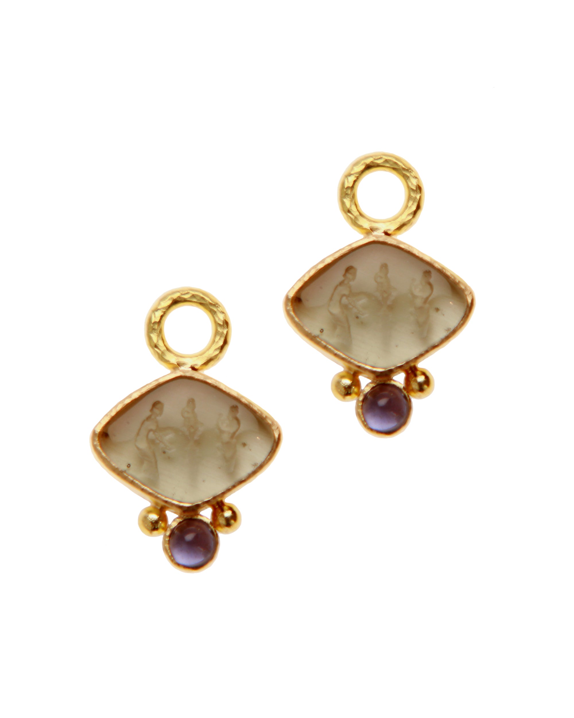 Smoke 'Rombo' Earring Charms