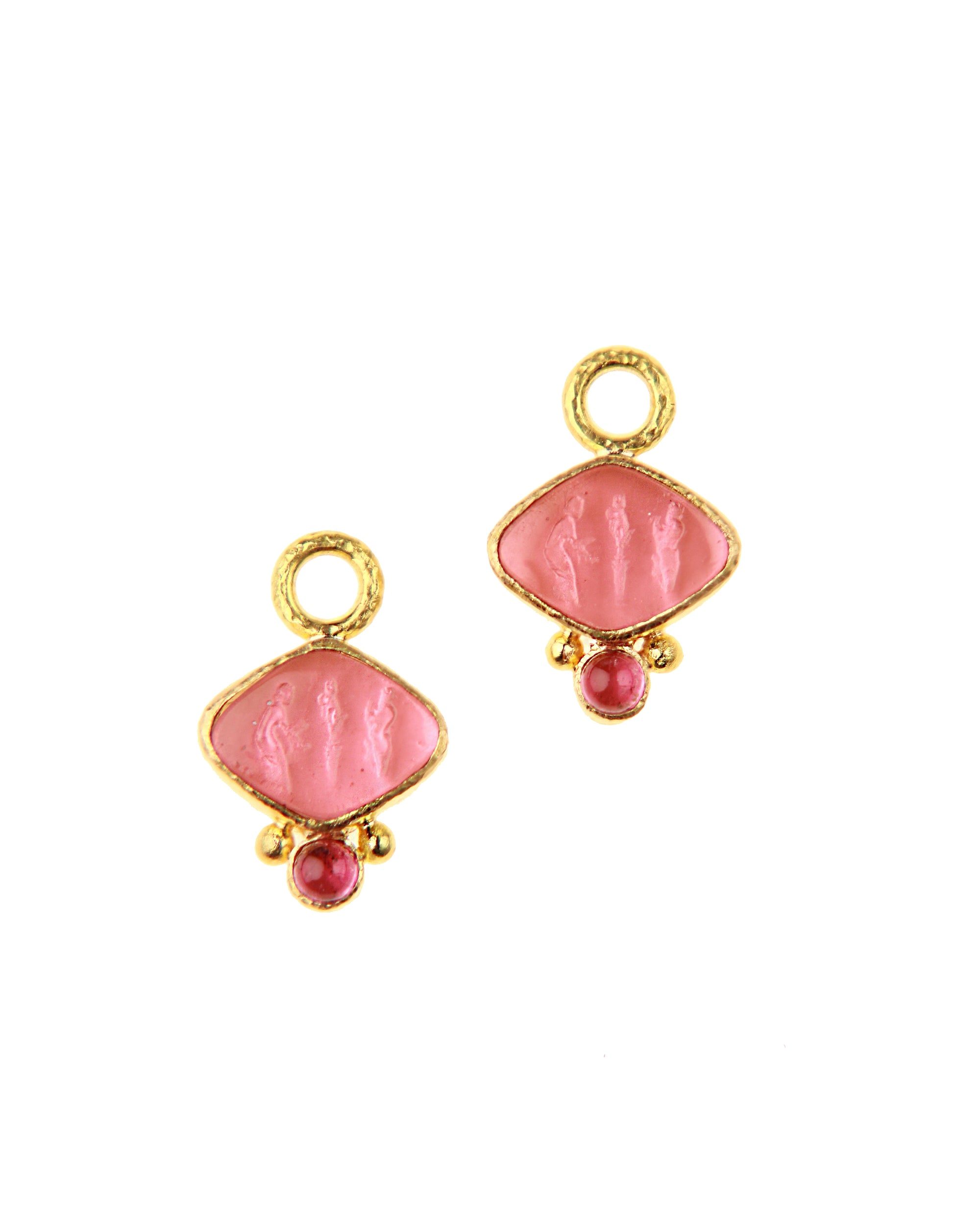 Pink 'Rombo' Earring Charms