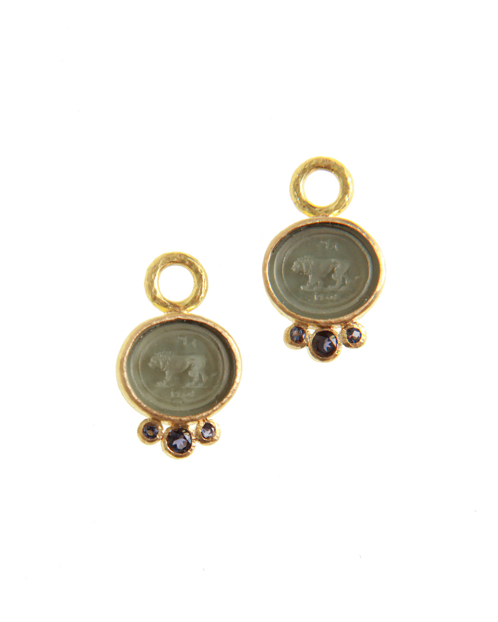 Smoke 'Stalking Lion' Earring Charms