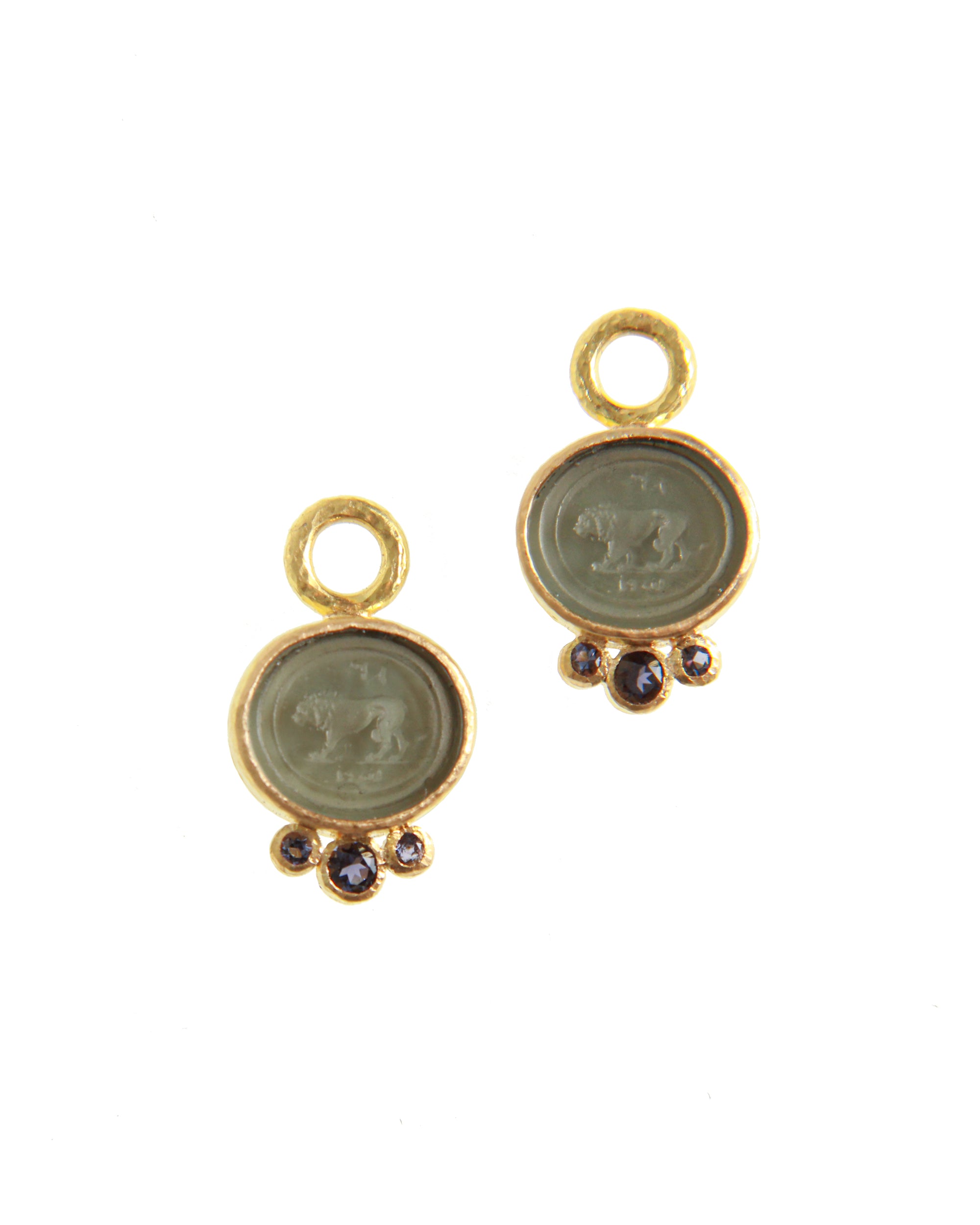 Smoke 'Stalking Lion' Earring Charms