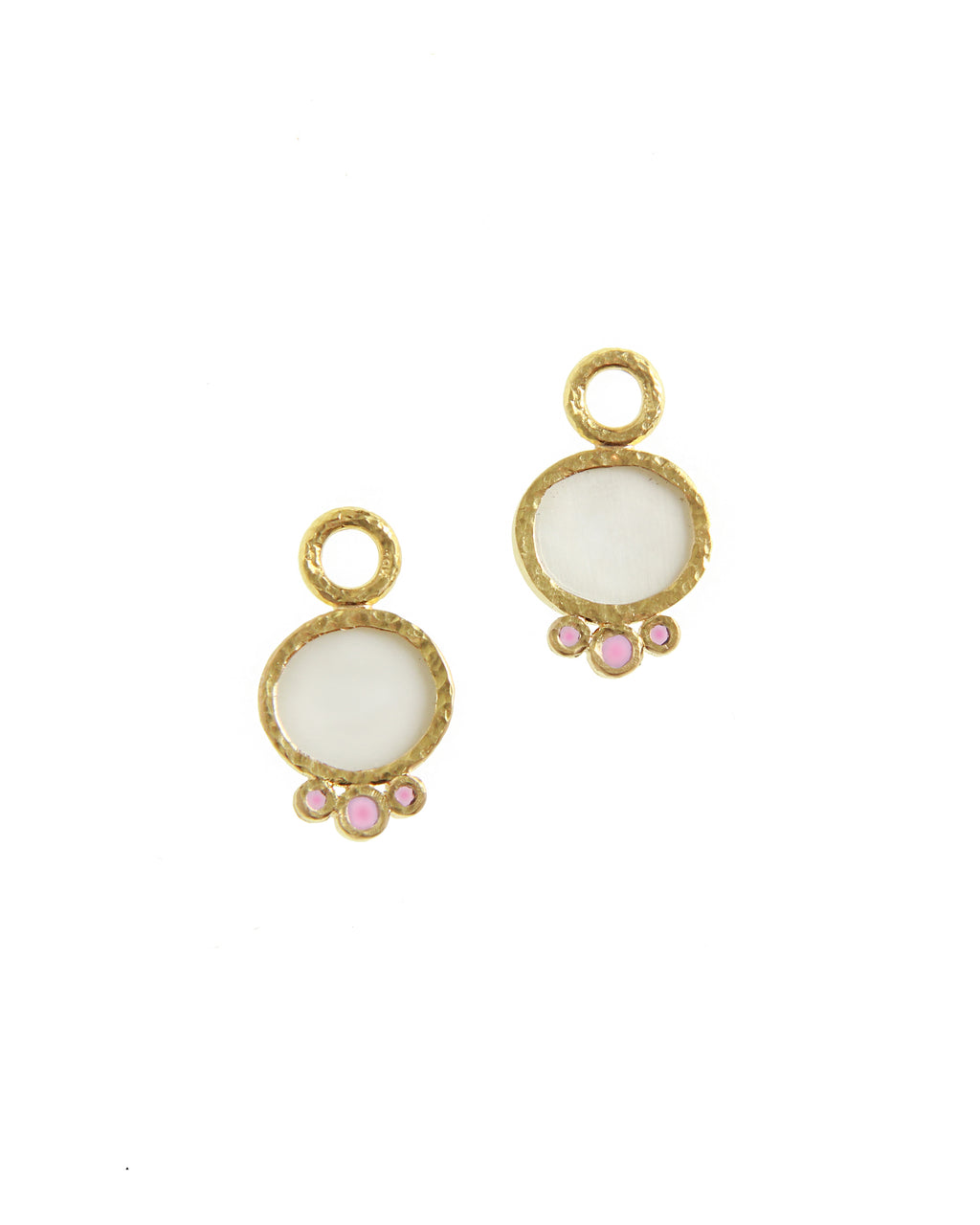 Pink 'Stalking Lion' Earring Charms