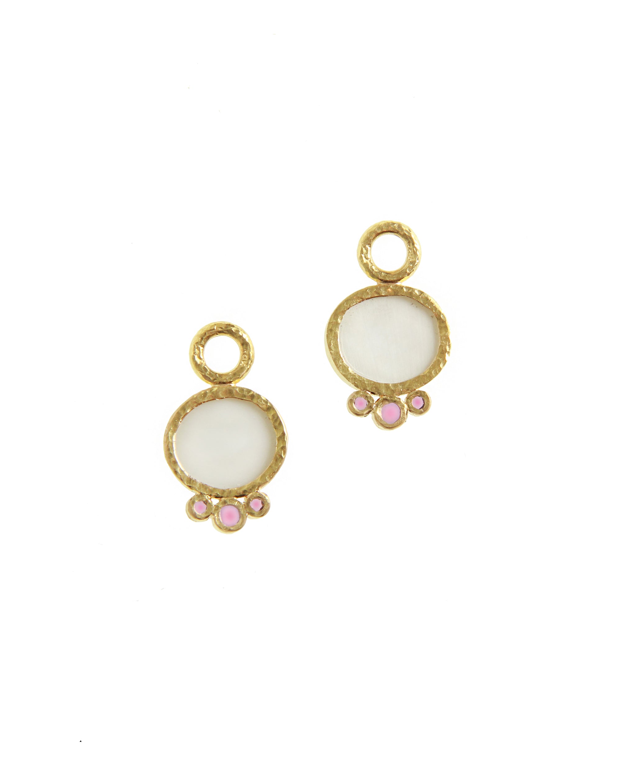 Pink 'Stalking Lion' Earring Charms